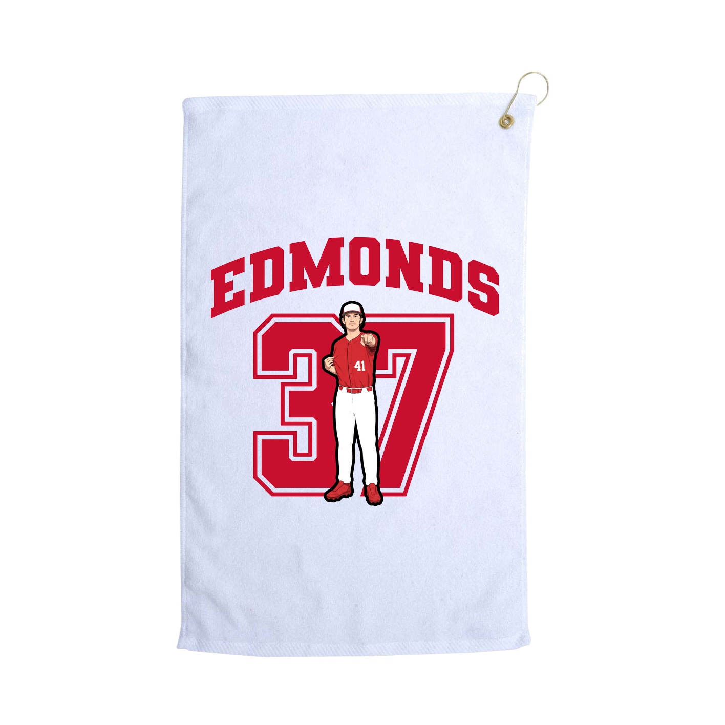 Golf Towel — Number in White