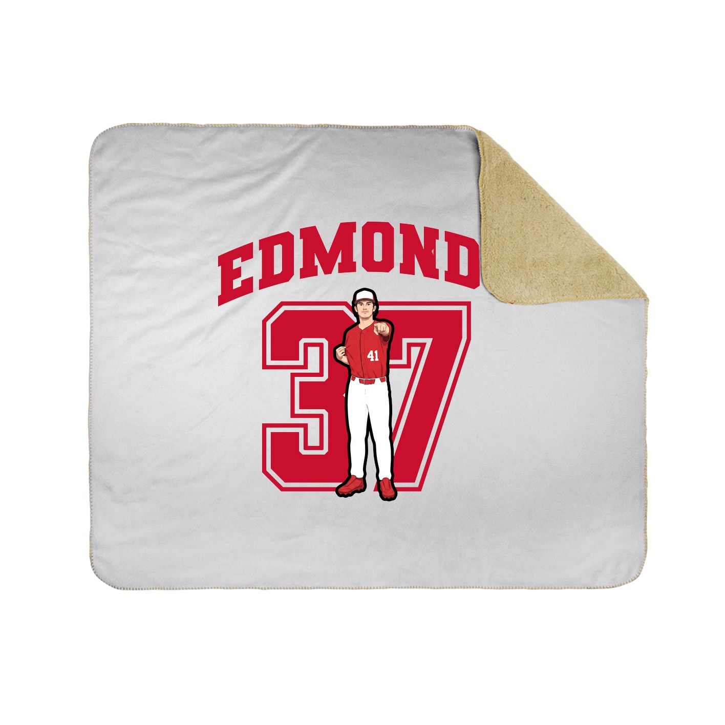 Throw Blanket — Number in White