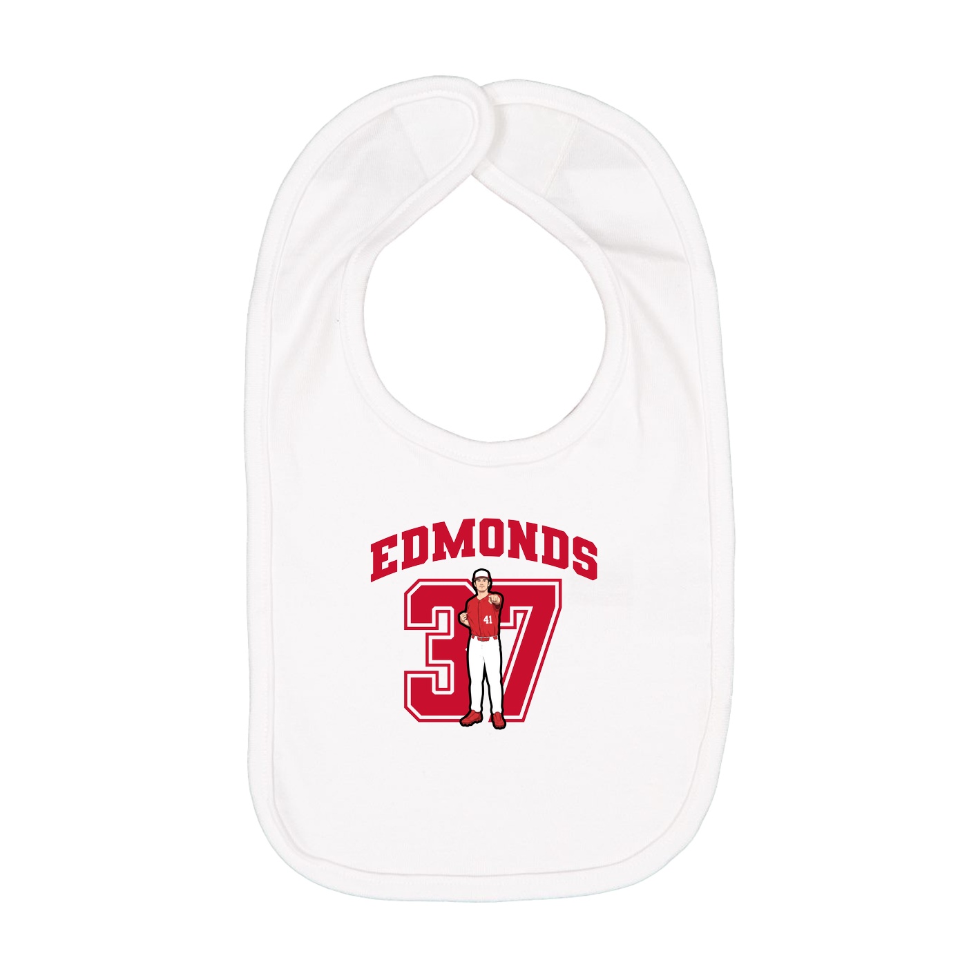 Infant Bib — Number in White