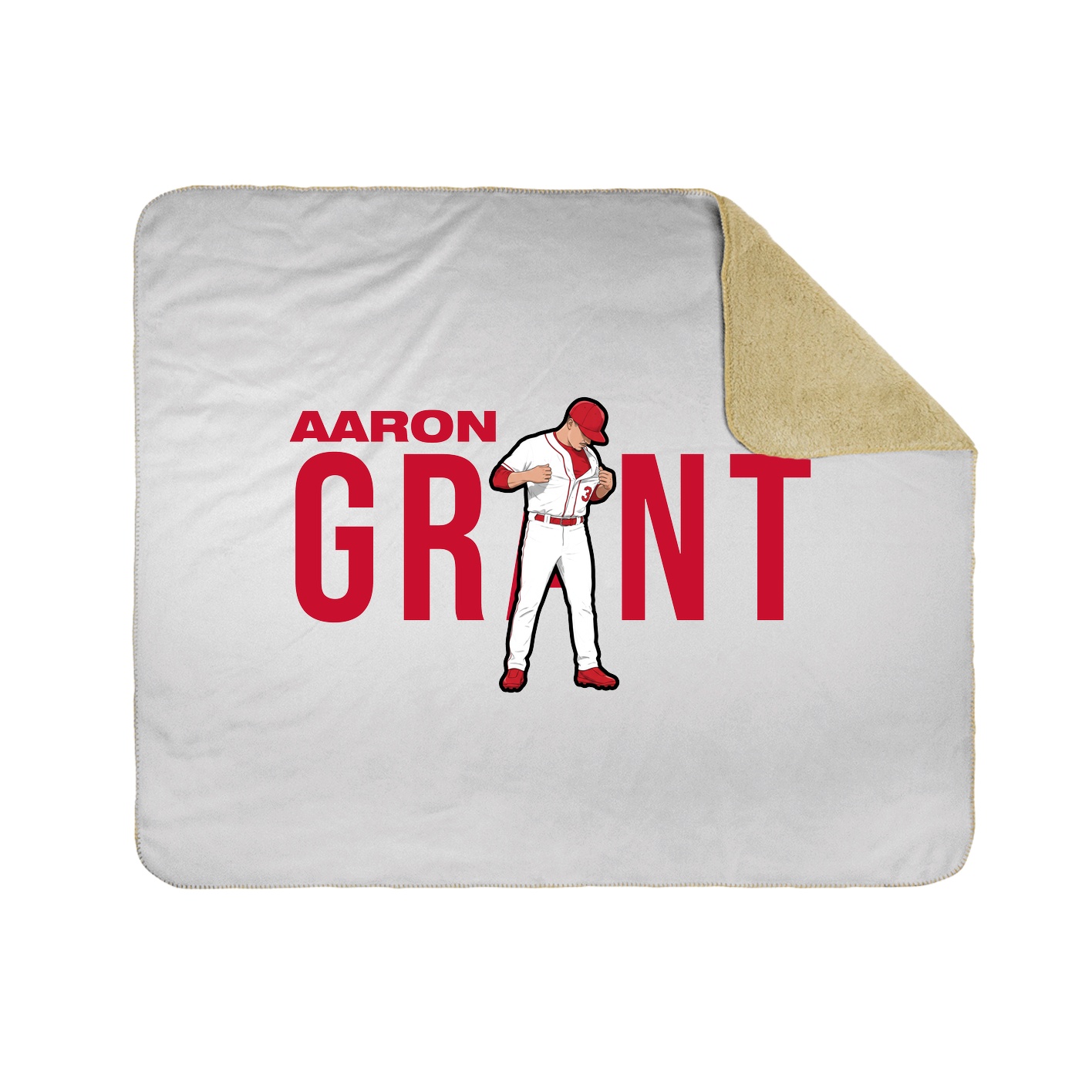 Throw Blanket — Player Name in White