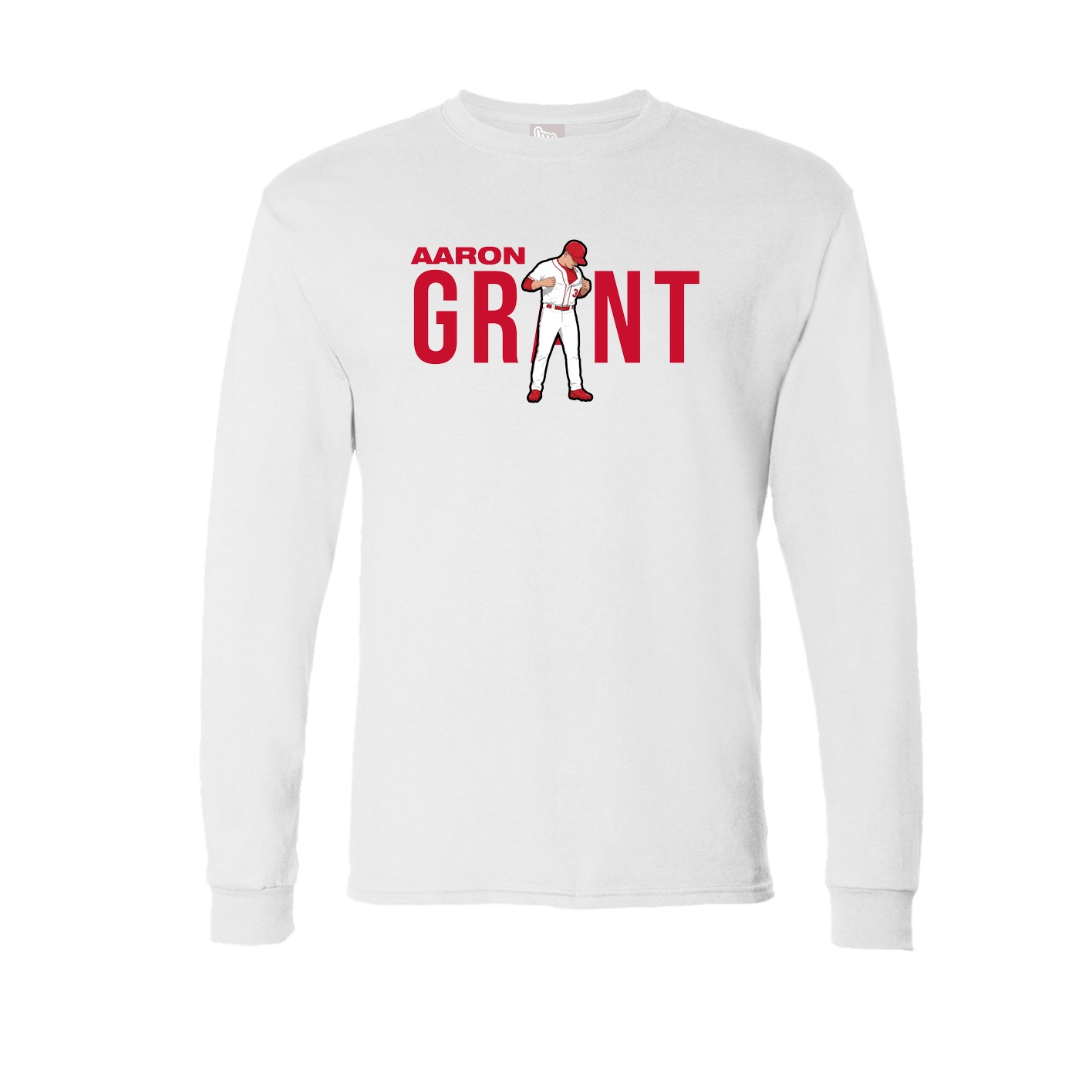 Long Sleeve Tee — Player Name in White