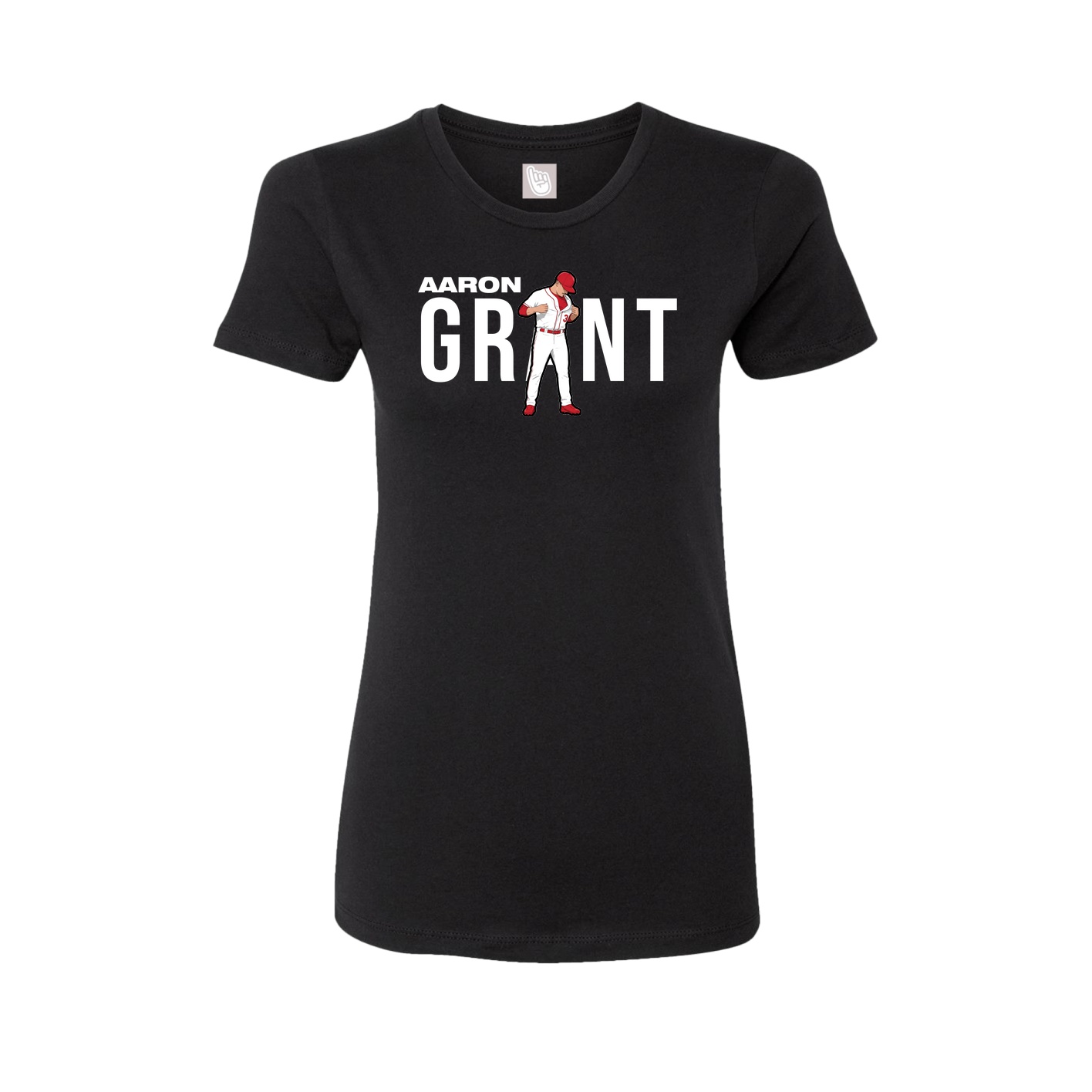 Fitted Women's Tee — Player Name in Black