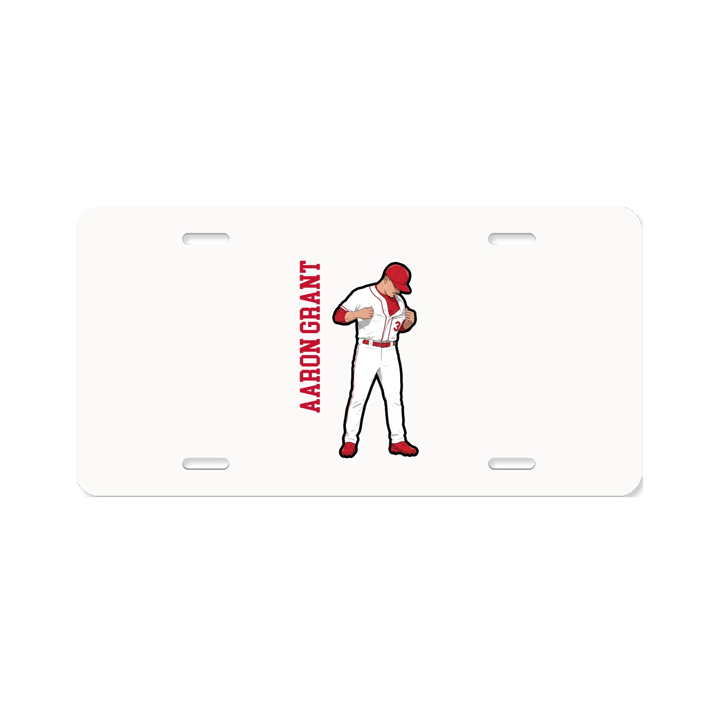 License Plate — Name Vertical in Classic