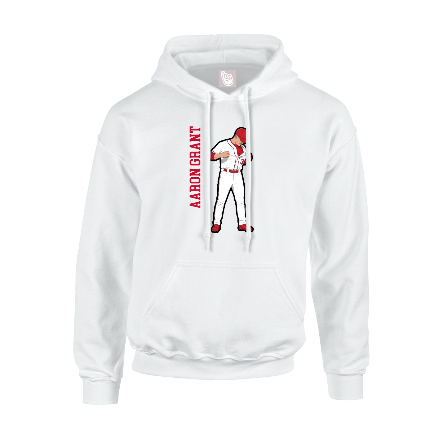 Youth Hoodie — Name Vertical in White