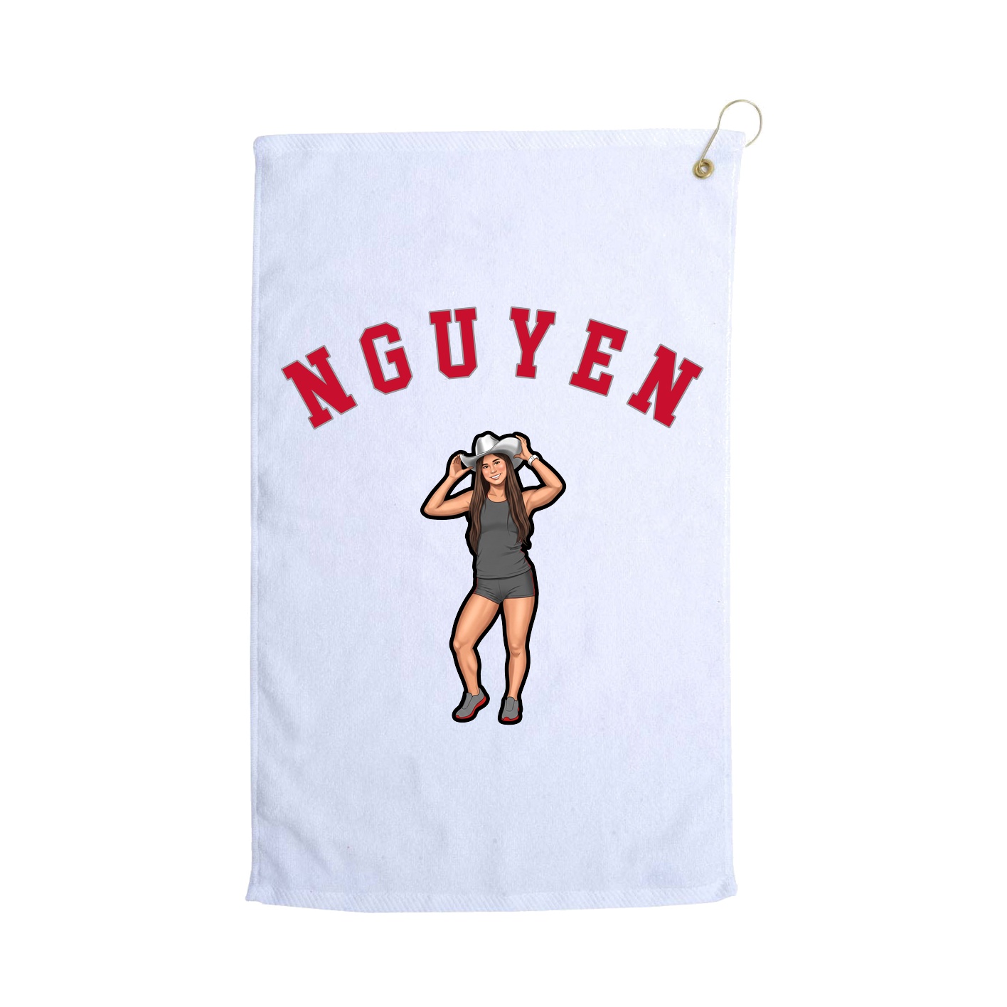 Golf Towel — Shirsey Arch in White