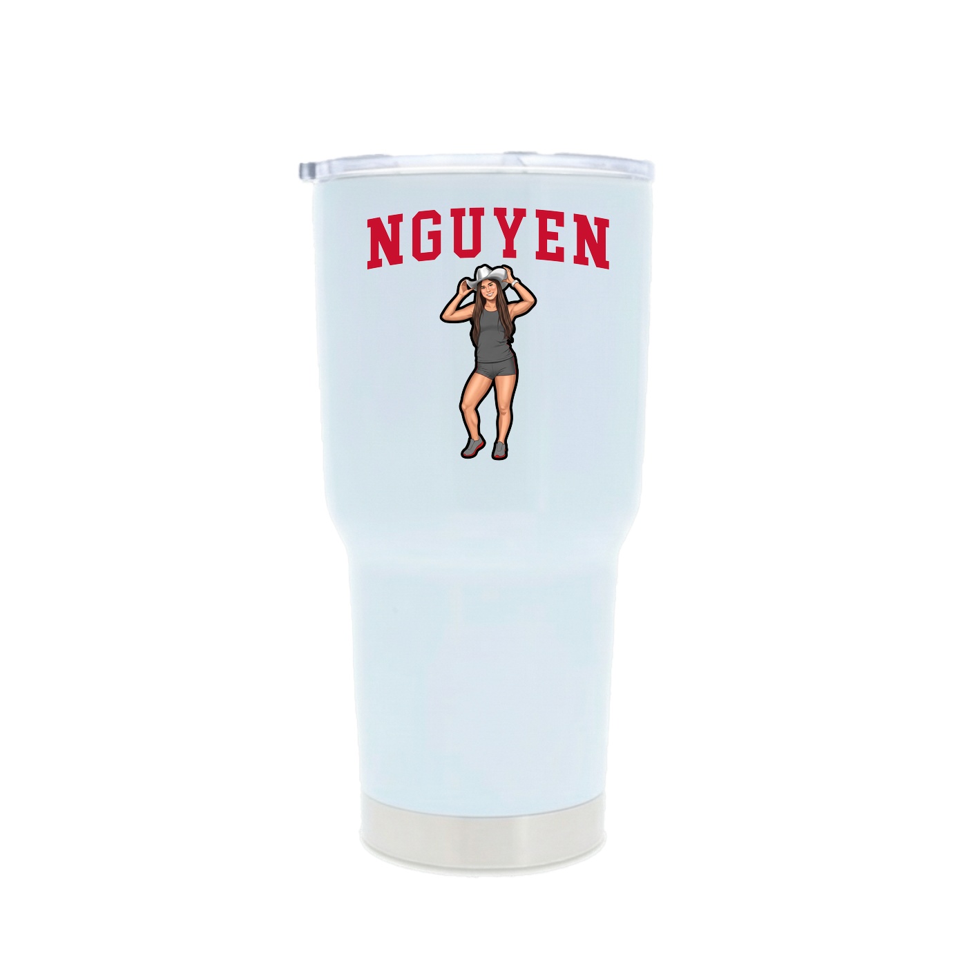 30oz Stainless Steel Tumbler — Shirsey in White