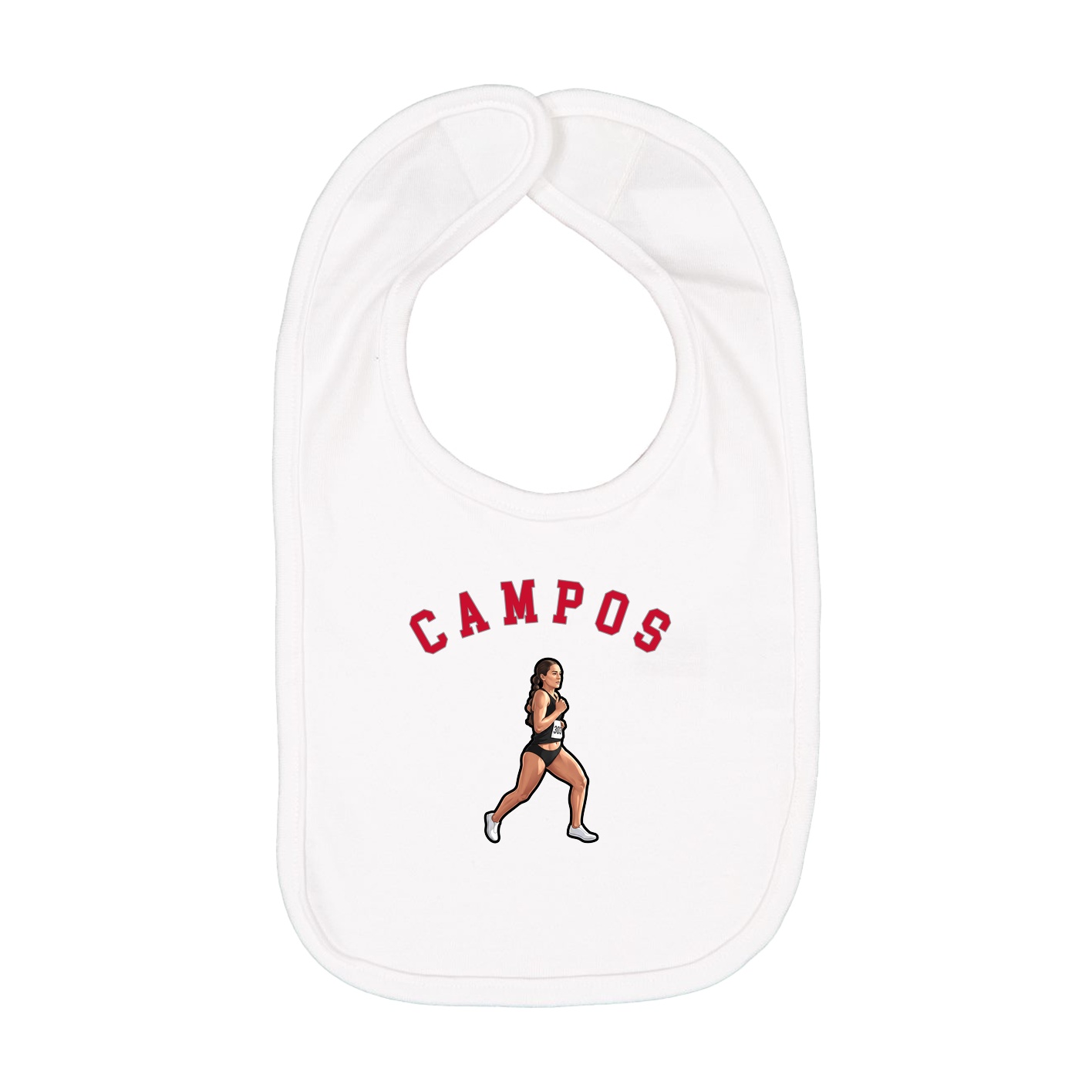 Infant Bib — Shirsey Arch in White