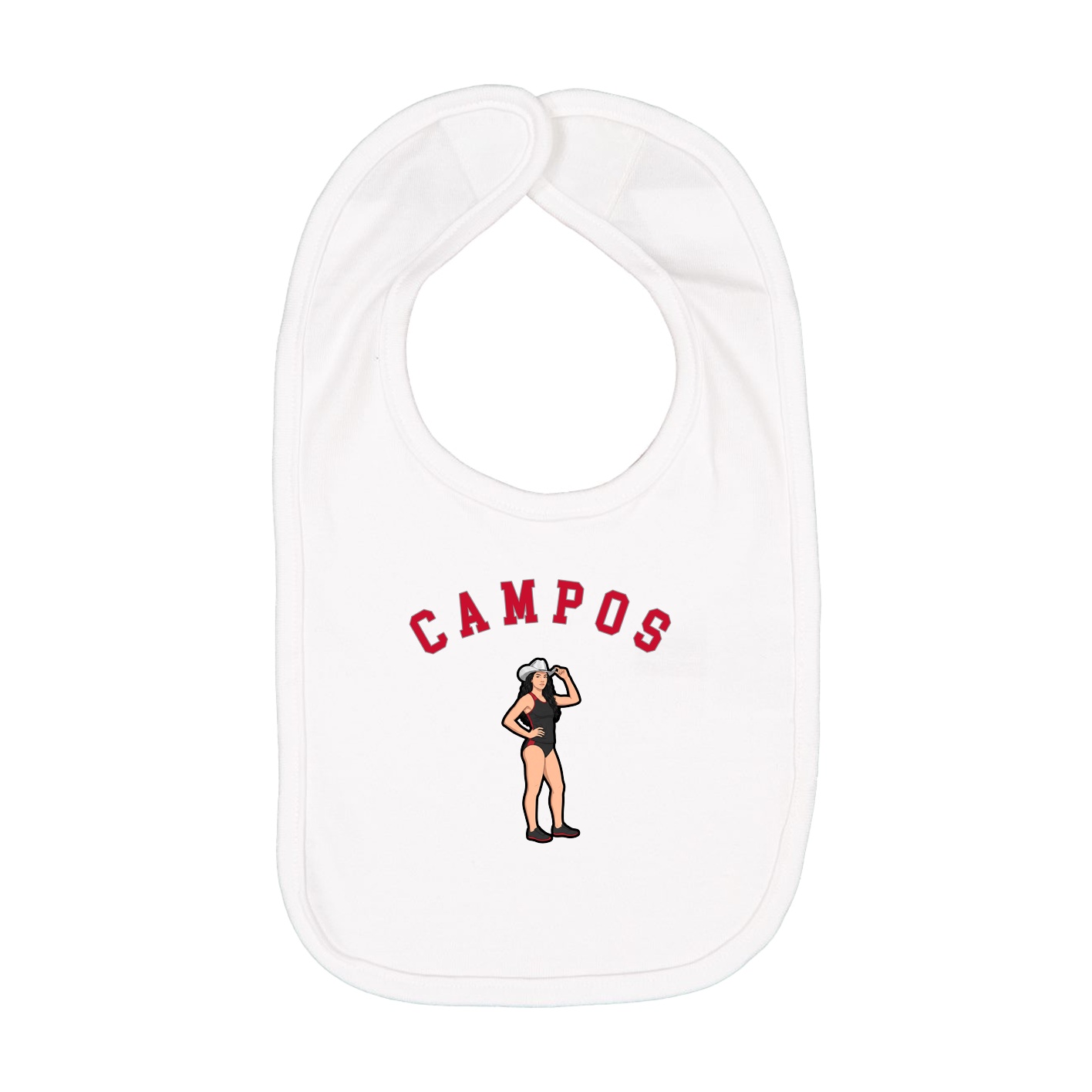Infant Bib — Shirsey Arch in White