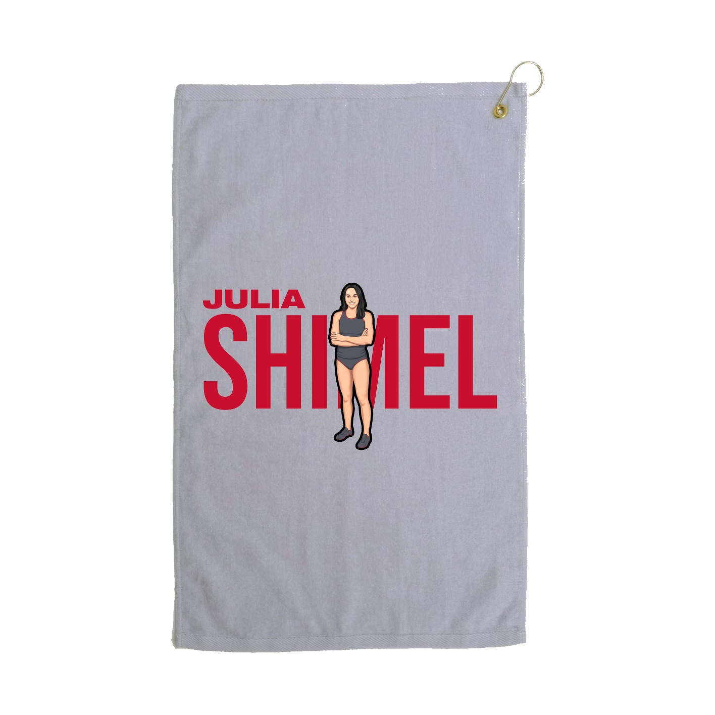 Golf Towel — Player Name in Grey