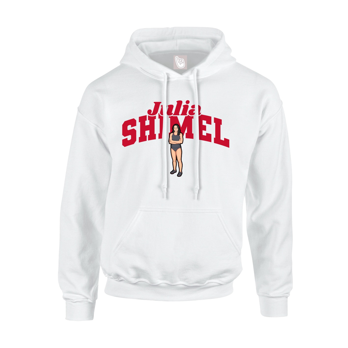 Hoodie — Signature Arch in White