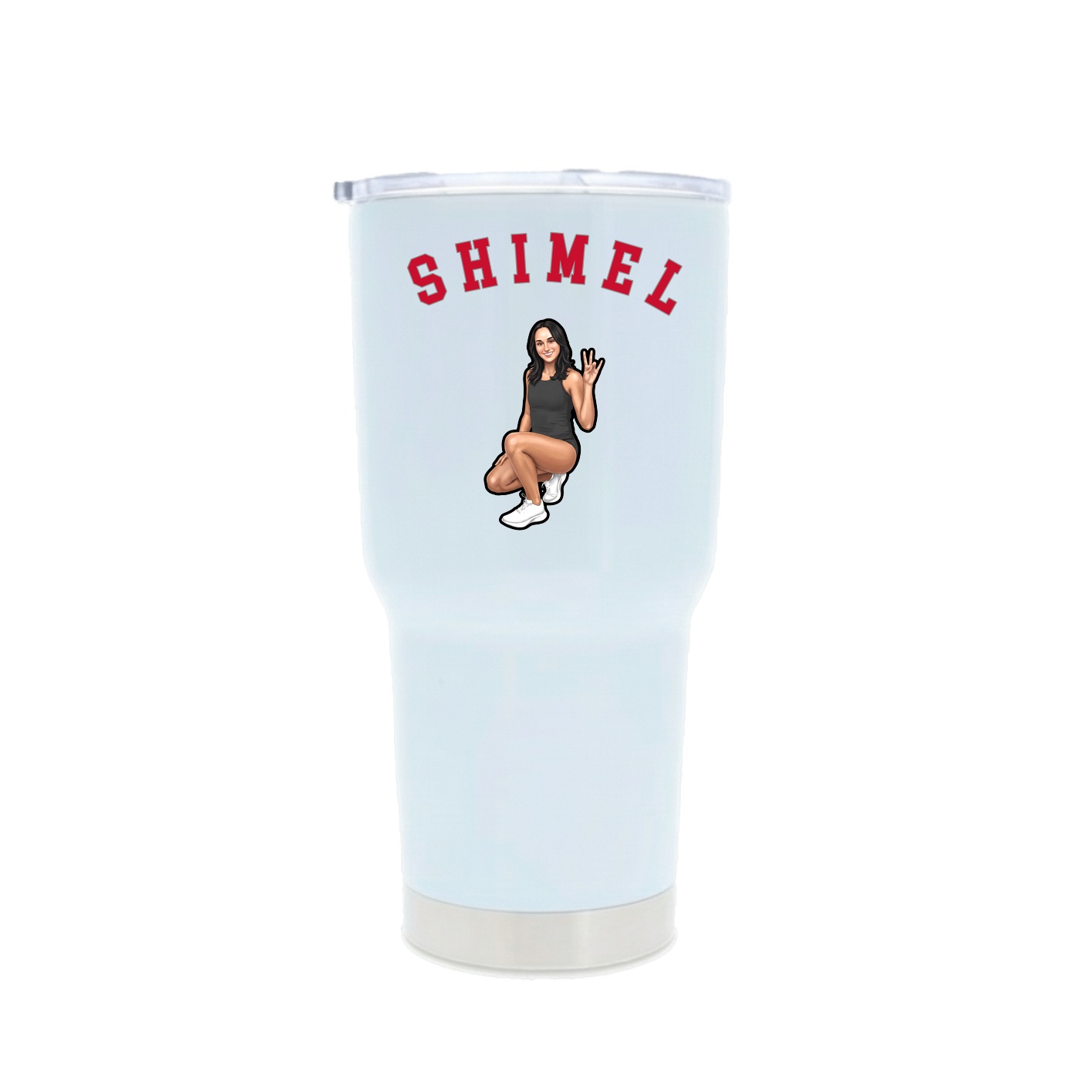 30oz Stainless Steel Tumbler — Shirsey Arch in White