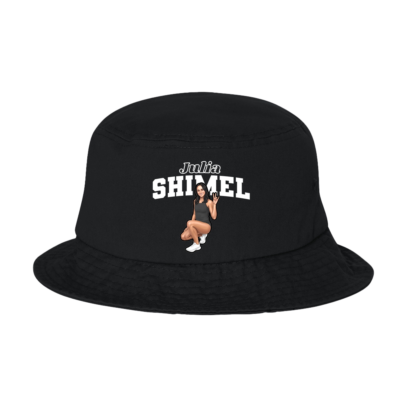 Bucket Cap — Name Arch in Black