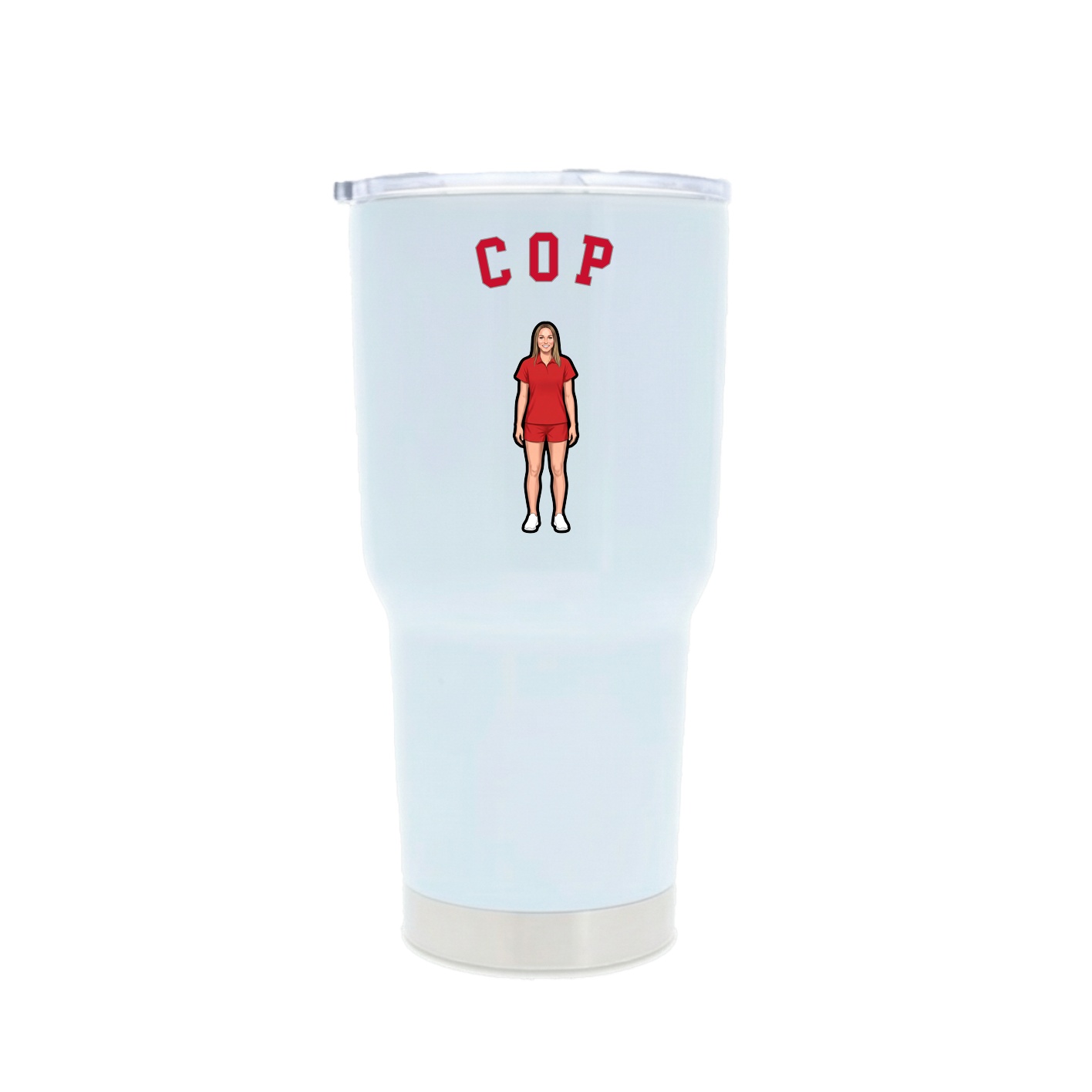 30oz Stainless Steel Tumbler — Shirsey Arch in White