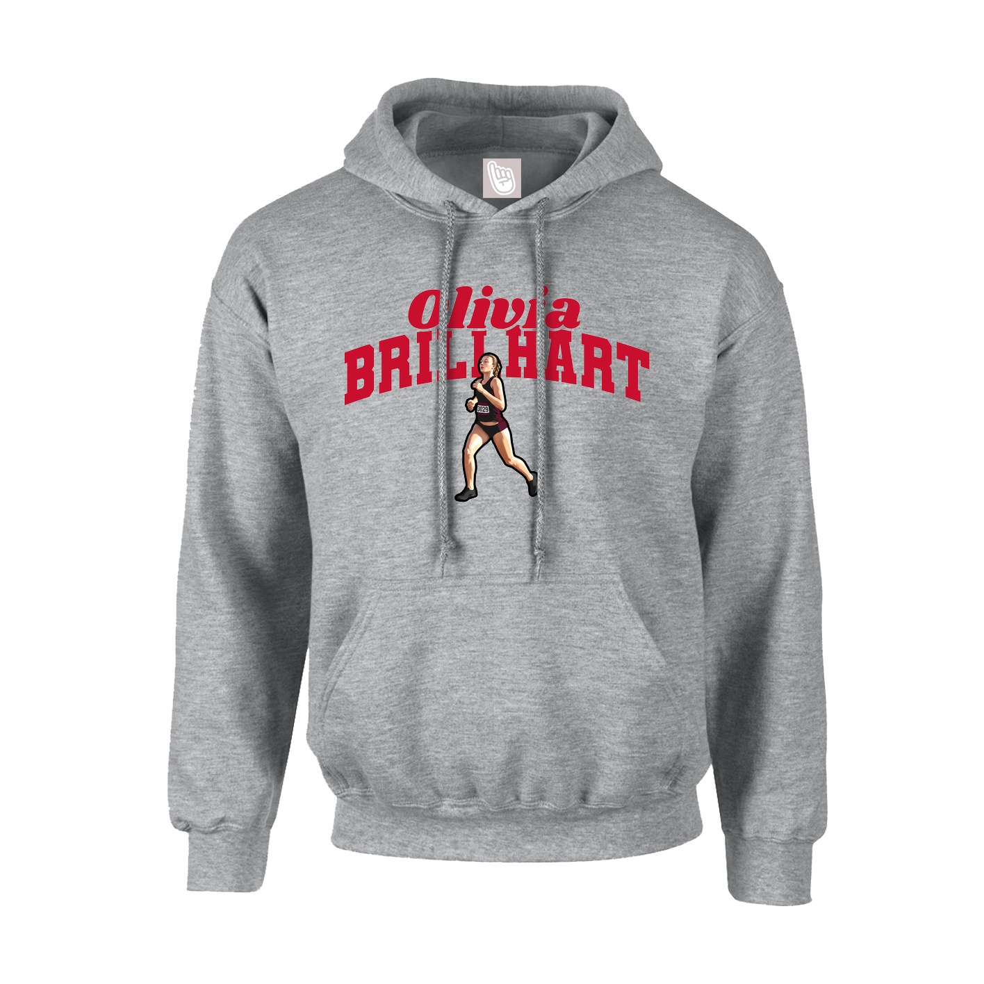 Youth Hoodie — Signature Arch in Grey