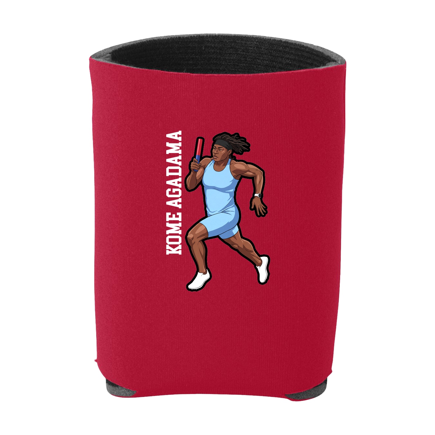Can Holder — Name Vertical in Red