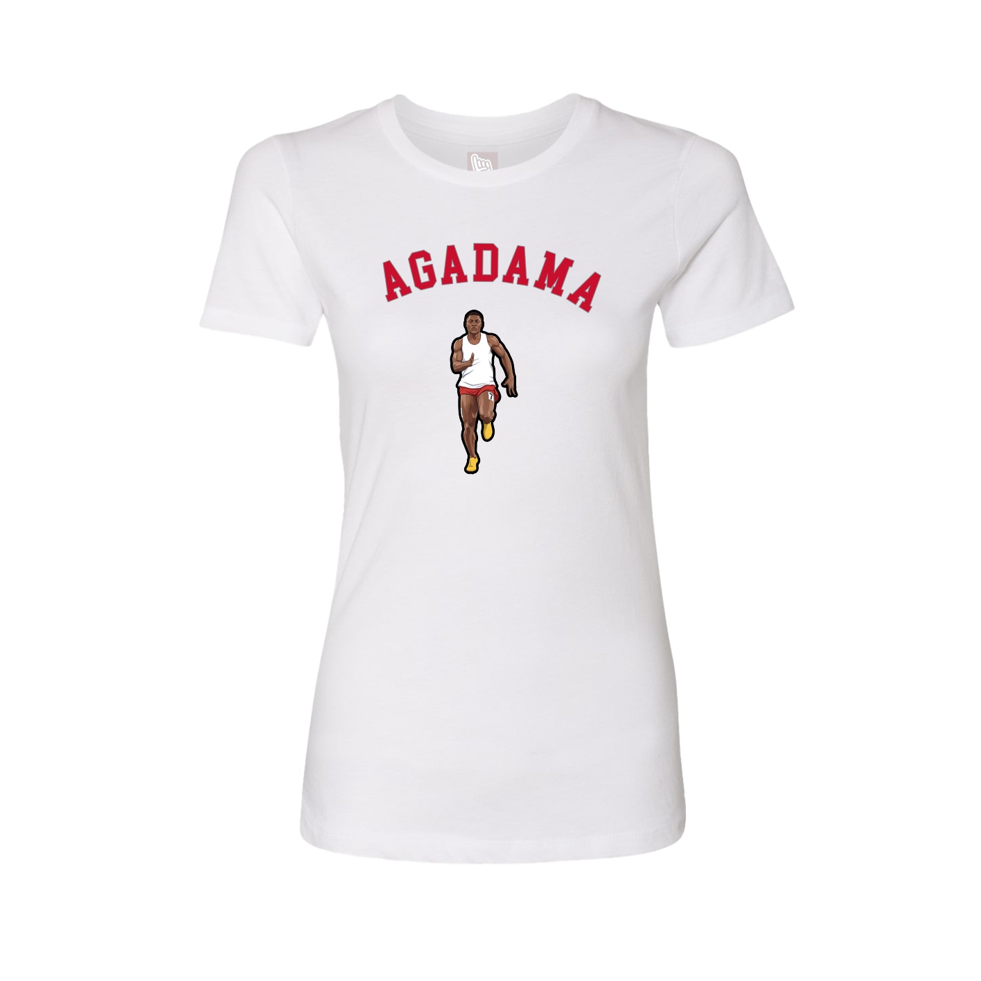 Fitted Women's Tee — Shirsey Arch in White