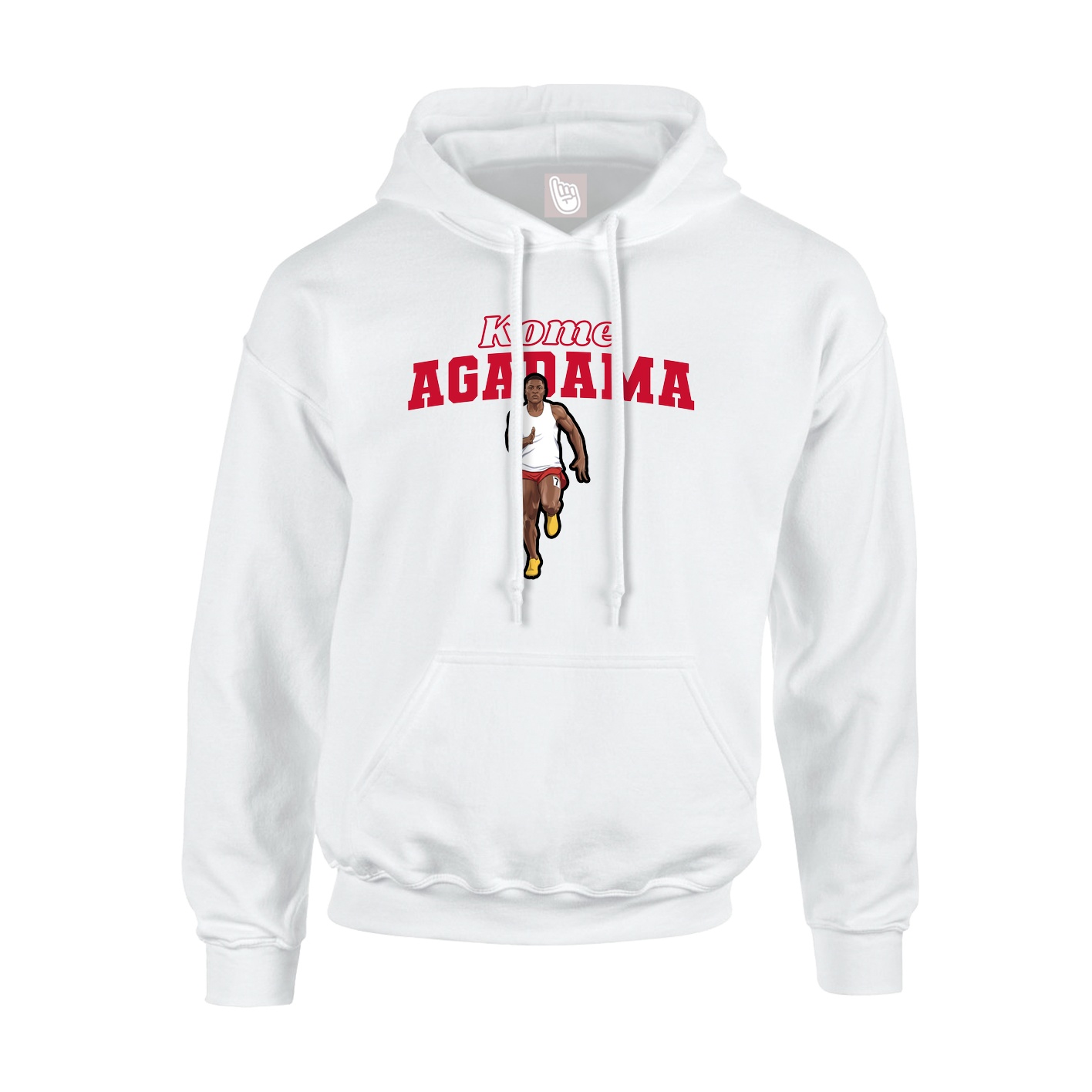 Hoodie — Name Arch in White