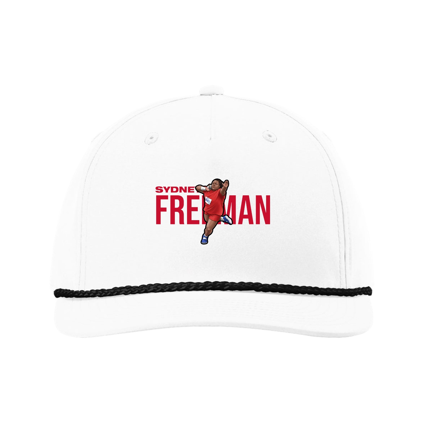 Five-Panel Classic Rope Cap — Player Name in White