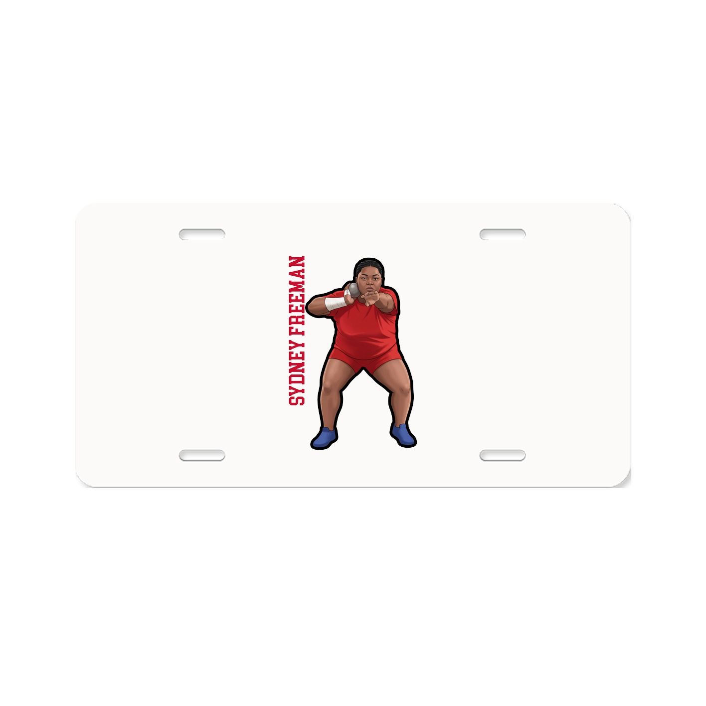 License Plate — Name Vertical in Classic
