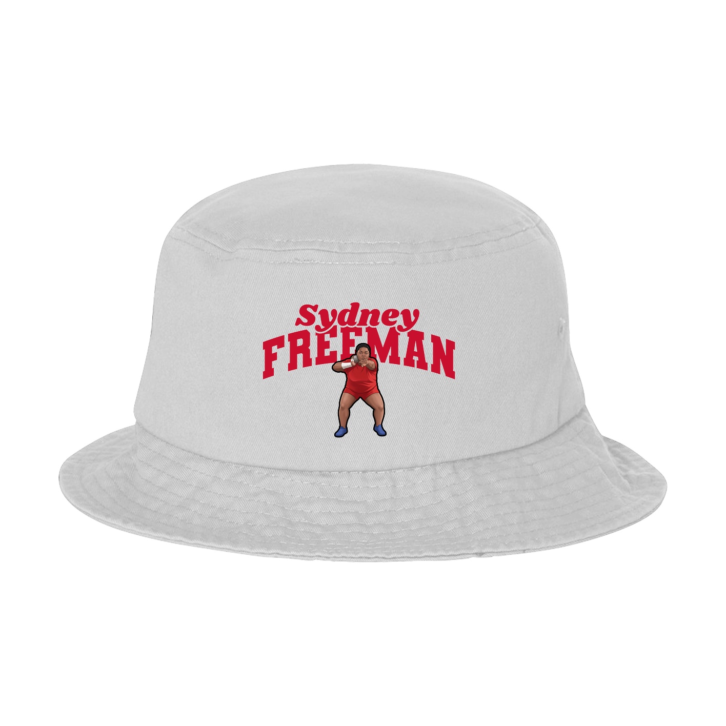 Bucket Cap — Signature Arch in White