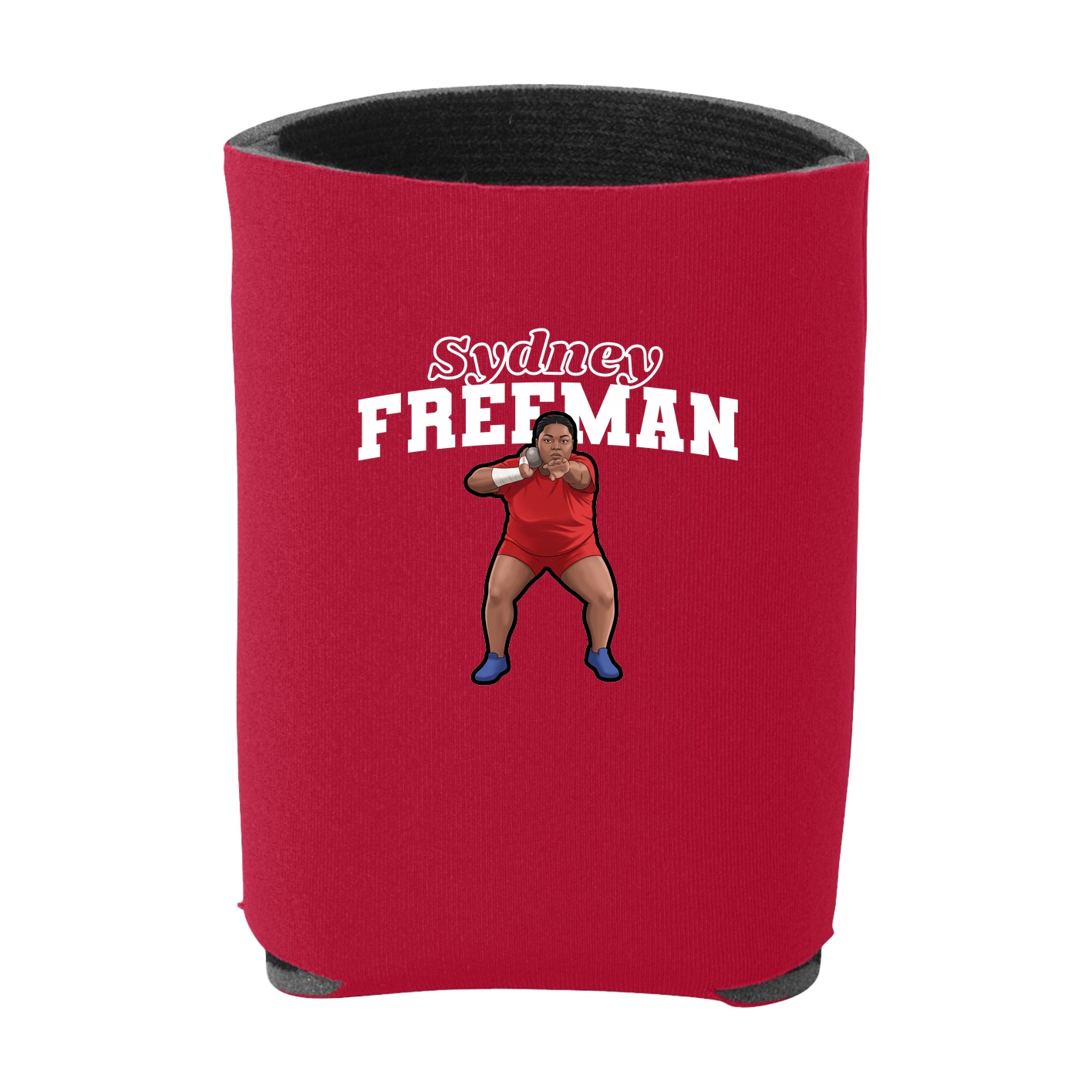 Can Holder — Name Arch in Red