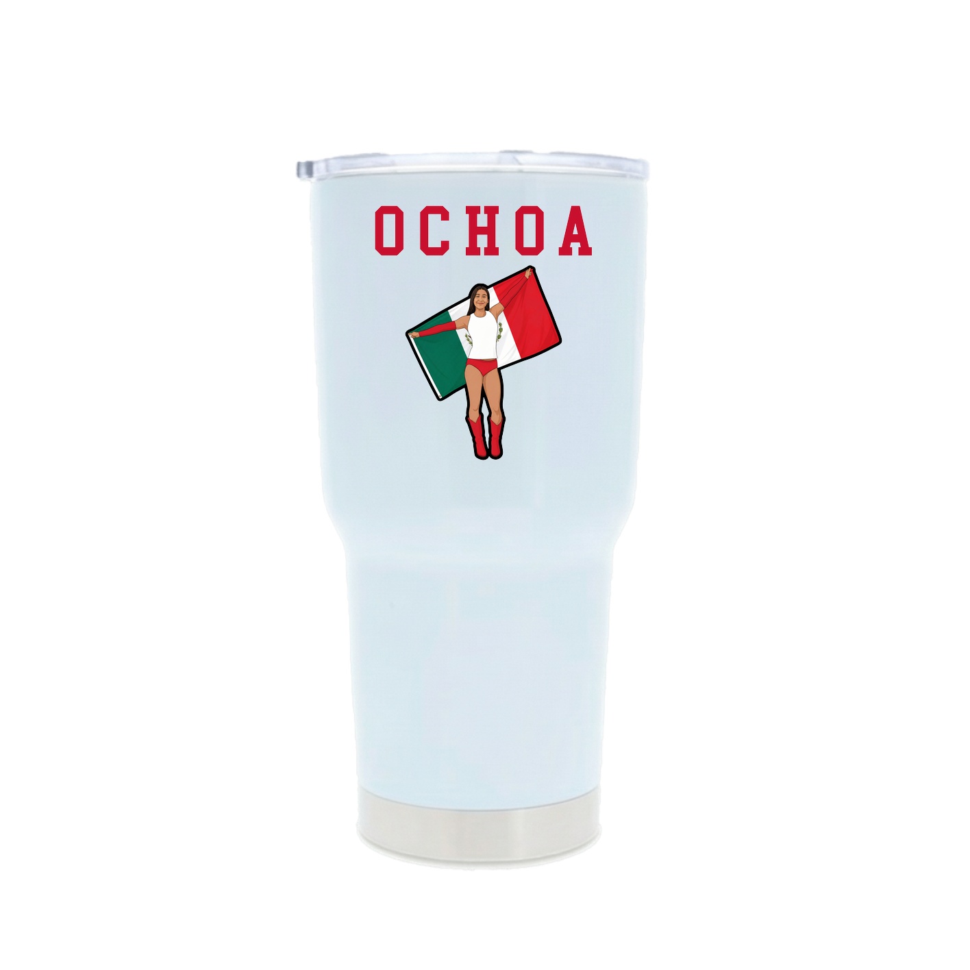 30oz Stainless Steel Tumbler — Shirsey in White