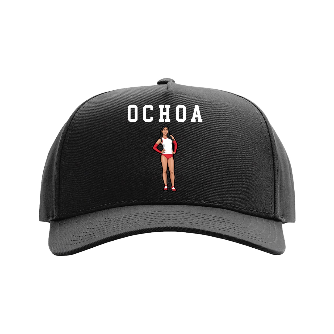 Full Fabric Five-Panel Champ Cap — Shirsey in Black