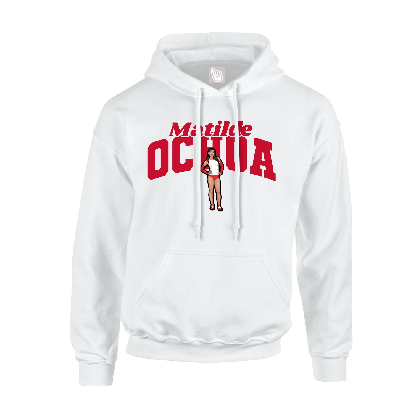 Hoodie — Signature Arch in White