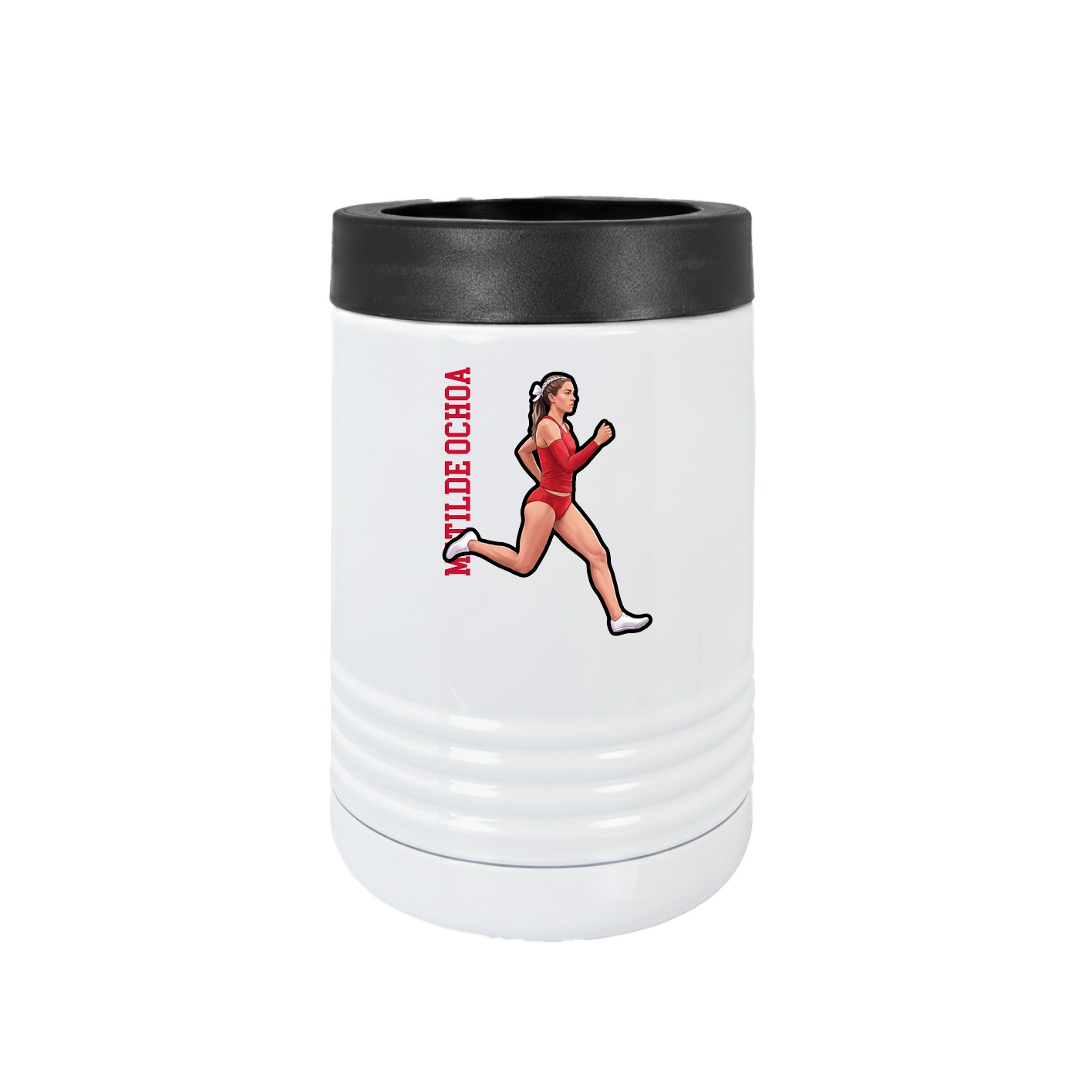 Beverage Holder — Name Vertical in White