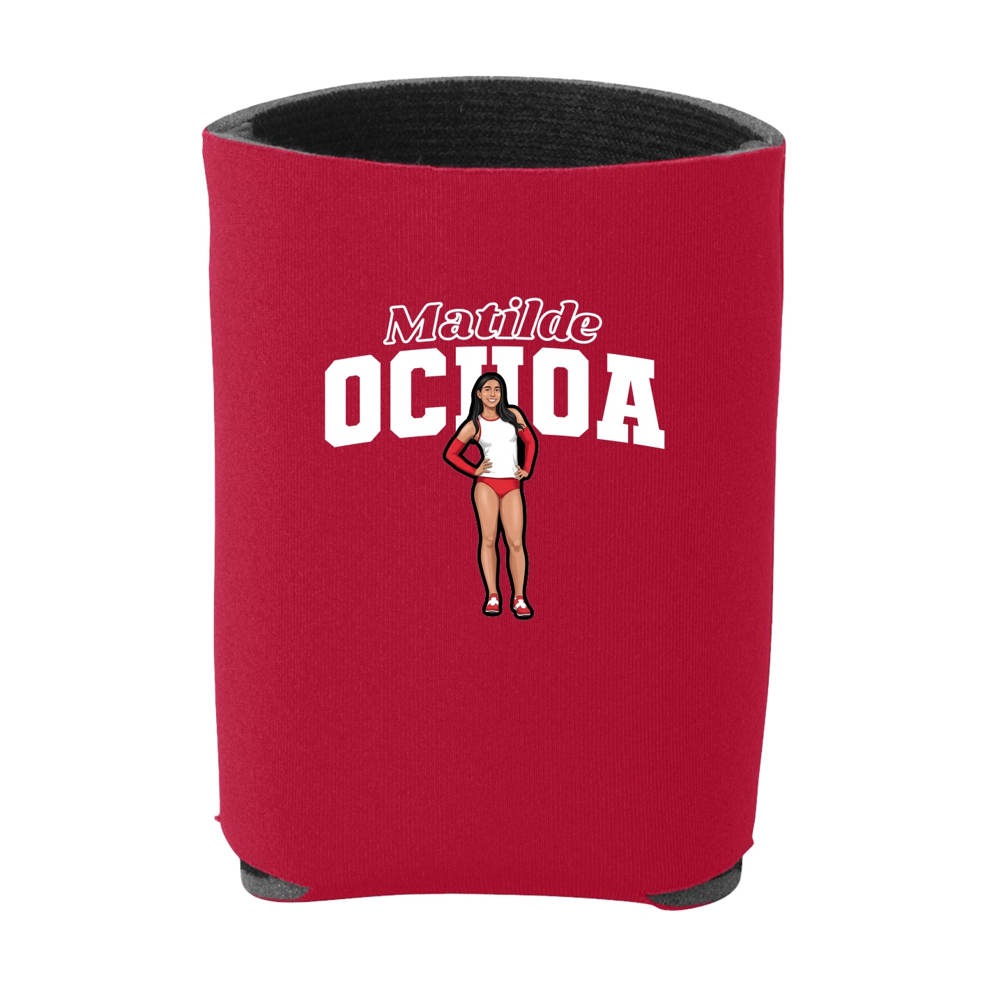 Can Holder — Name Arch in Red