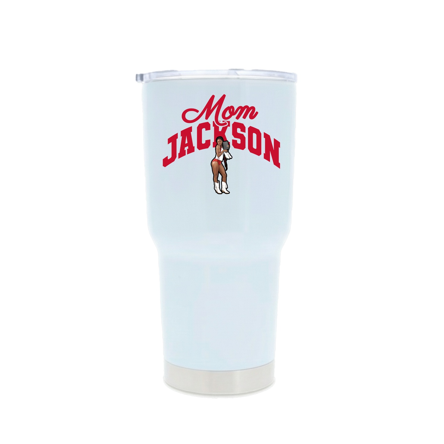 30oz Stainless Steel Tumbler — Mothers Day Arch in White