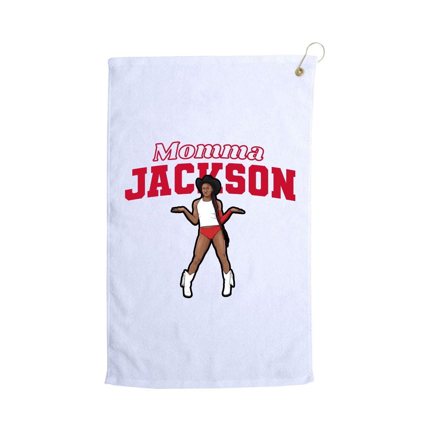 Golf Towel — Mothers Day Block in White
