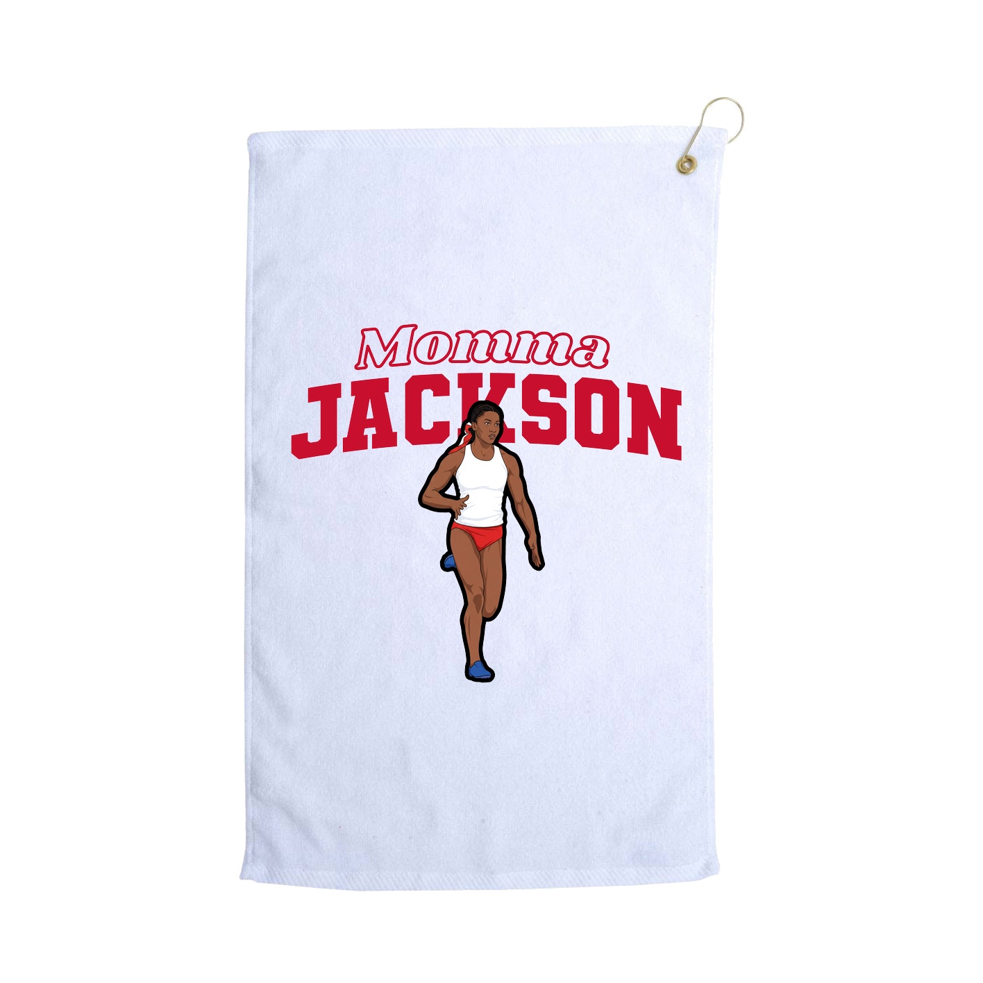 Golf Towel — Mothers Day Block in White