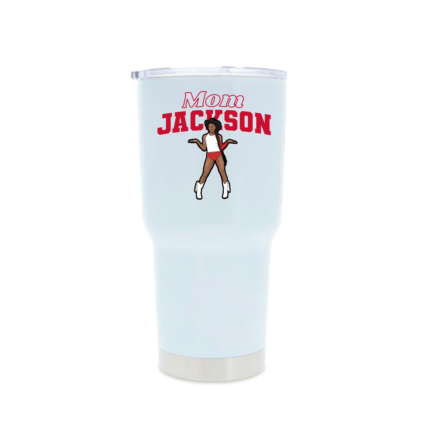 30oz Stainless Steel Tumbler — Mothers Day Block in White