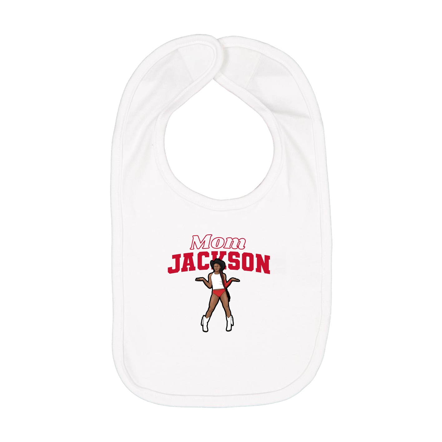 Infant Bib — Mothers Day Block in White