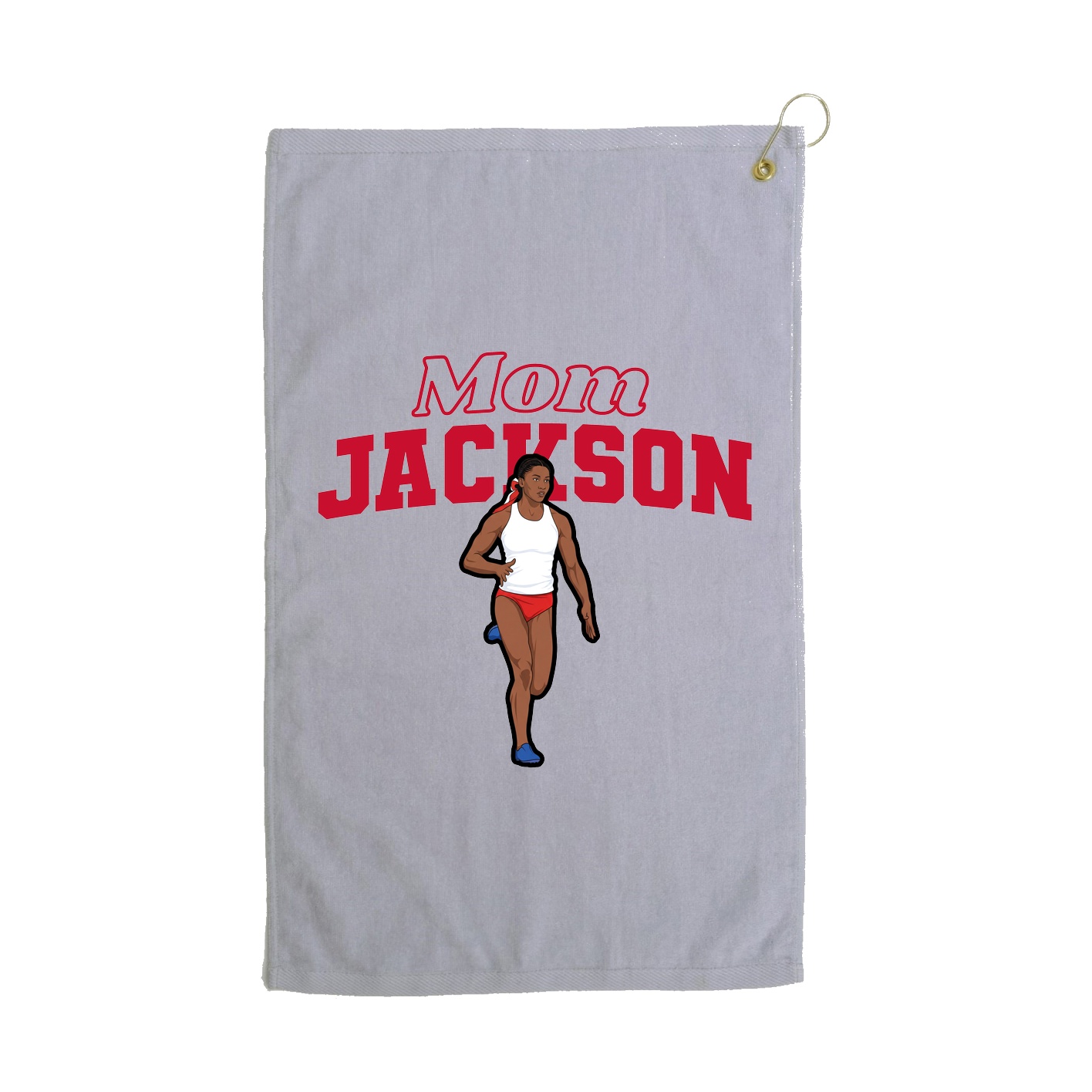 Golf Towel — Mothers Day Block in Grey