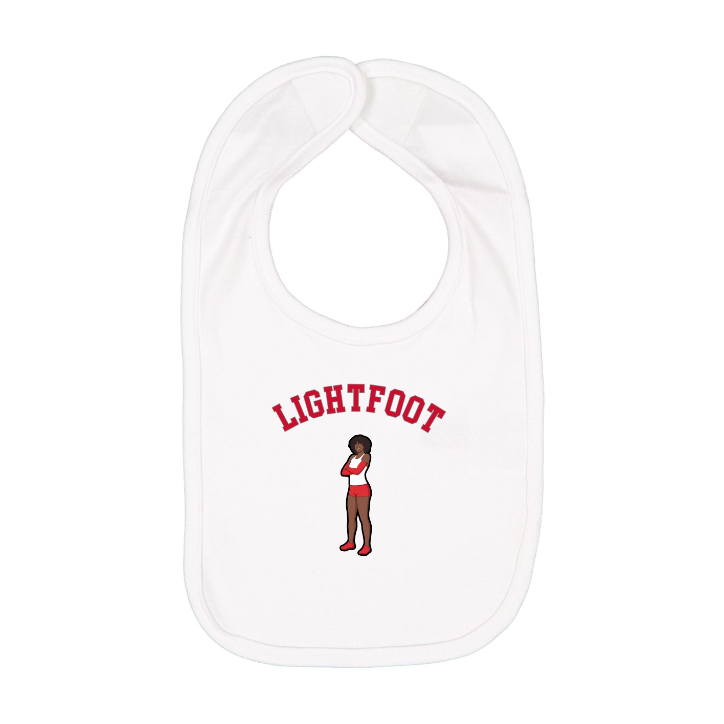 Infant Bib — Shirsey Arch in White