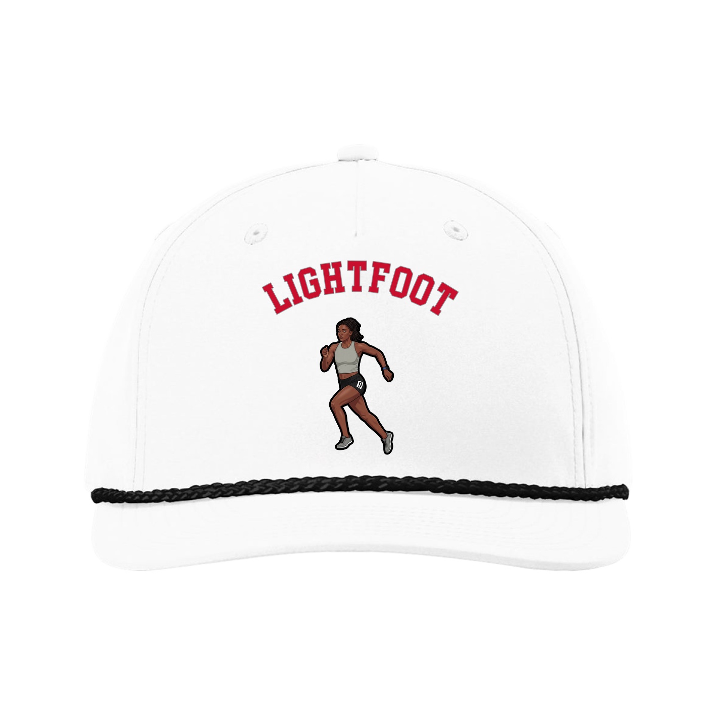 Five-Panel Classic Rope Cap — Shirsey Arch in White