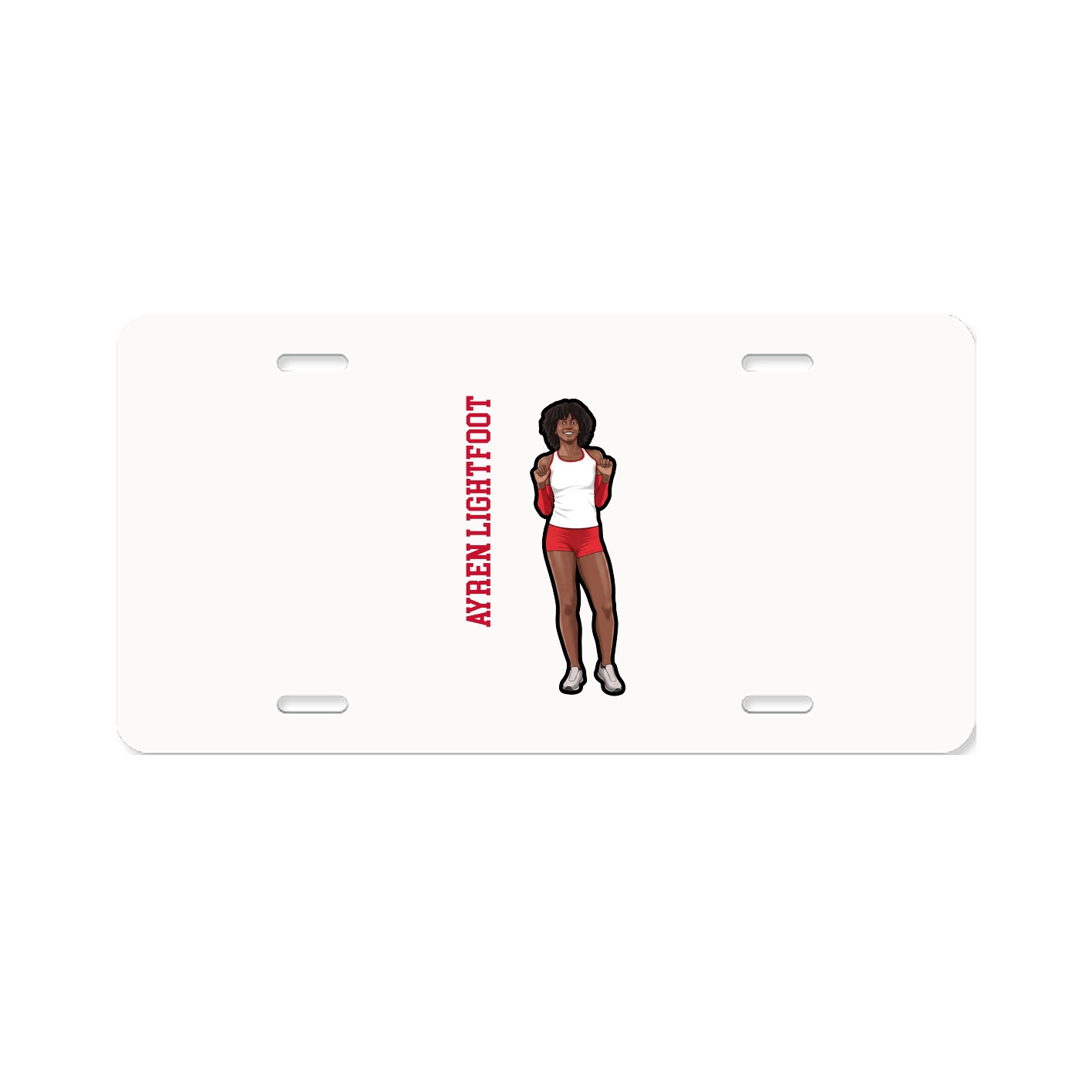 License Plate — Name Vertical in Classic
