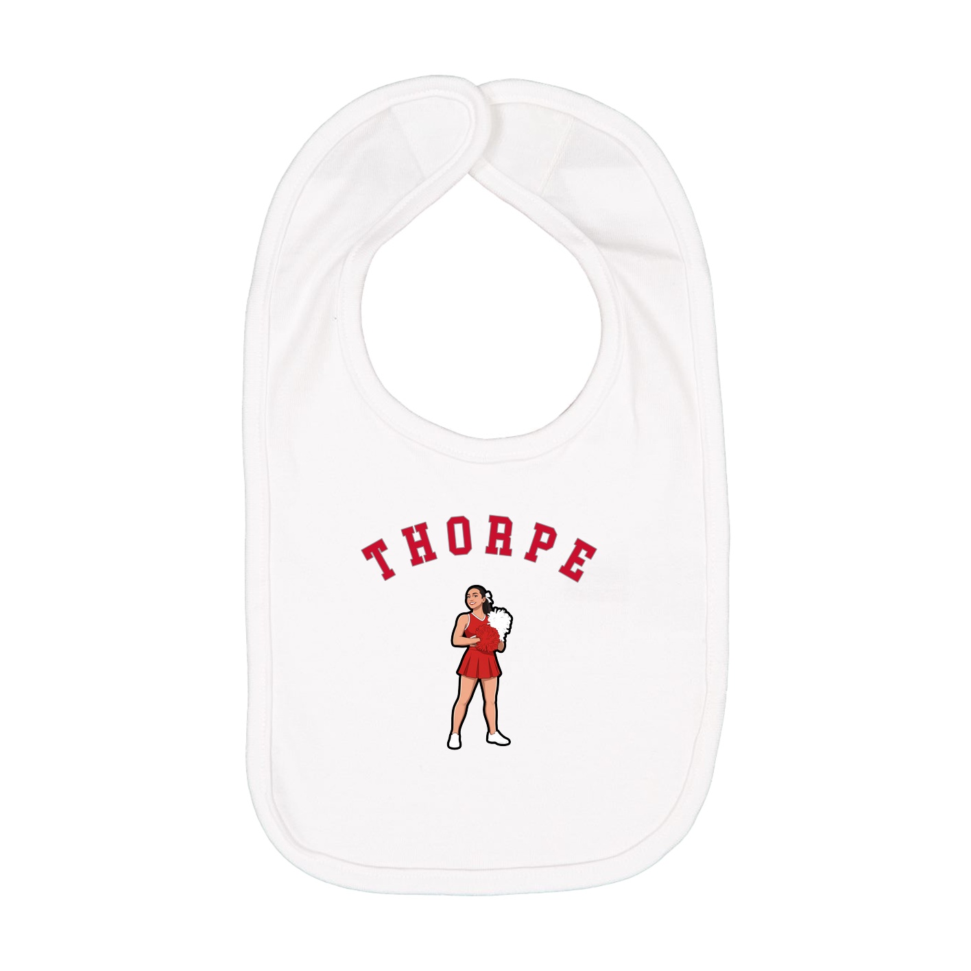 Infant Bib — Shirsey Arch in White