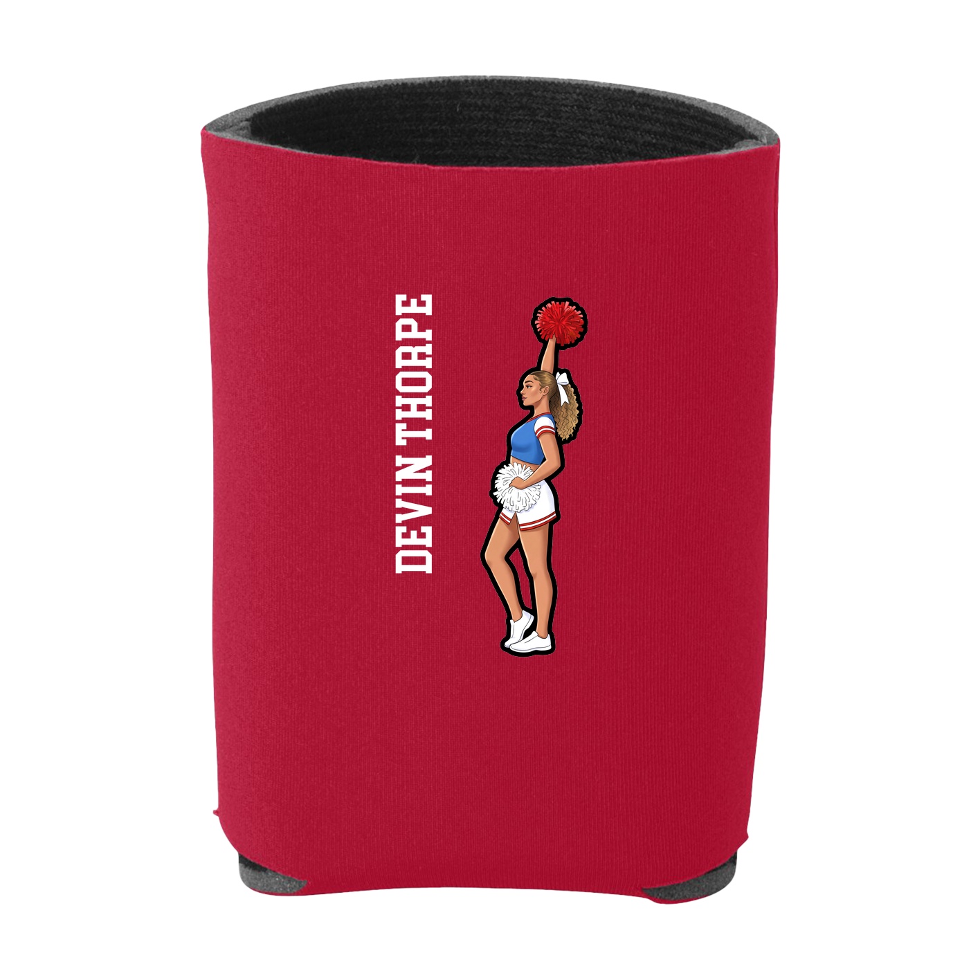 Can Holder — Name Vertical in Red