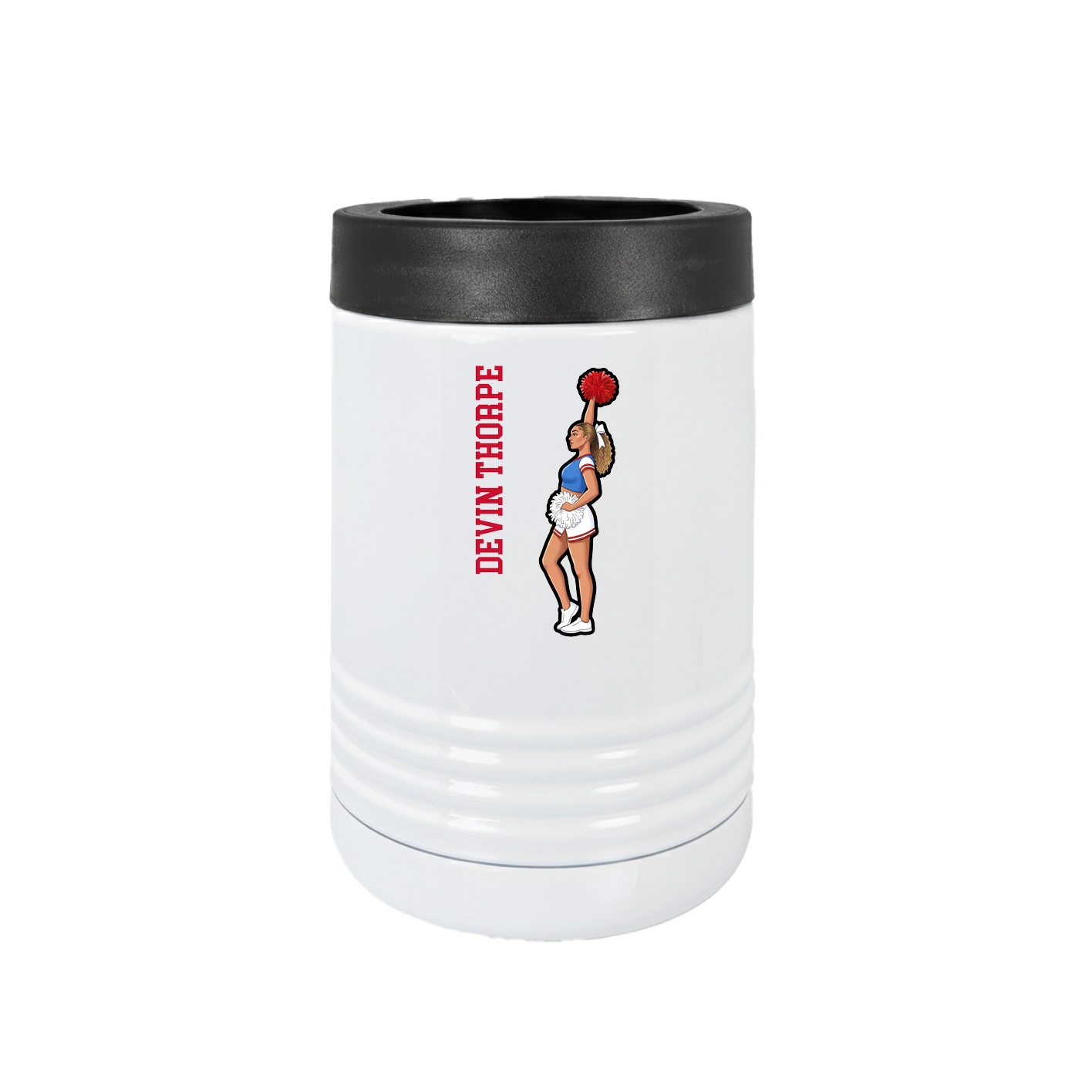 Beverage Holder — Name Vertical in White