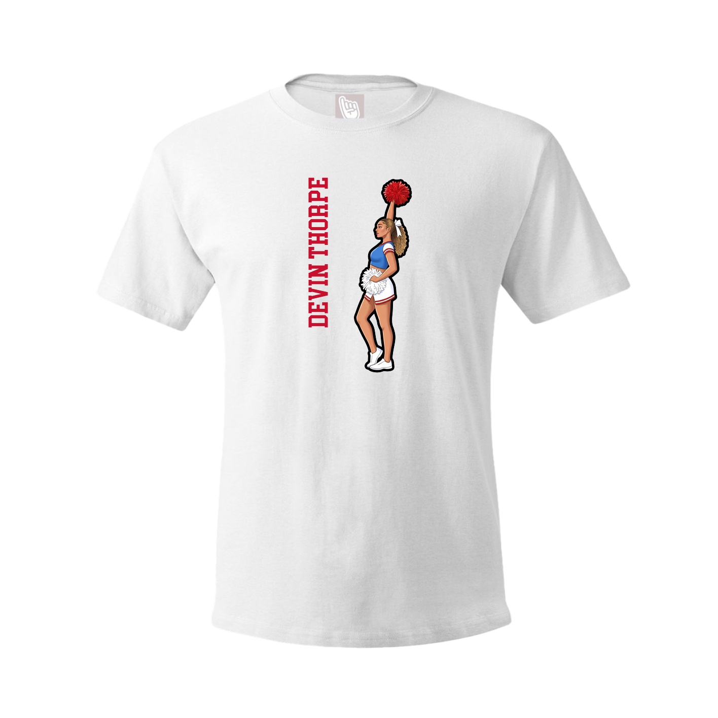 Youth Tee — Name Vertical in White