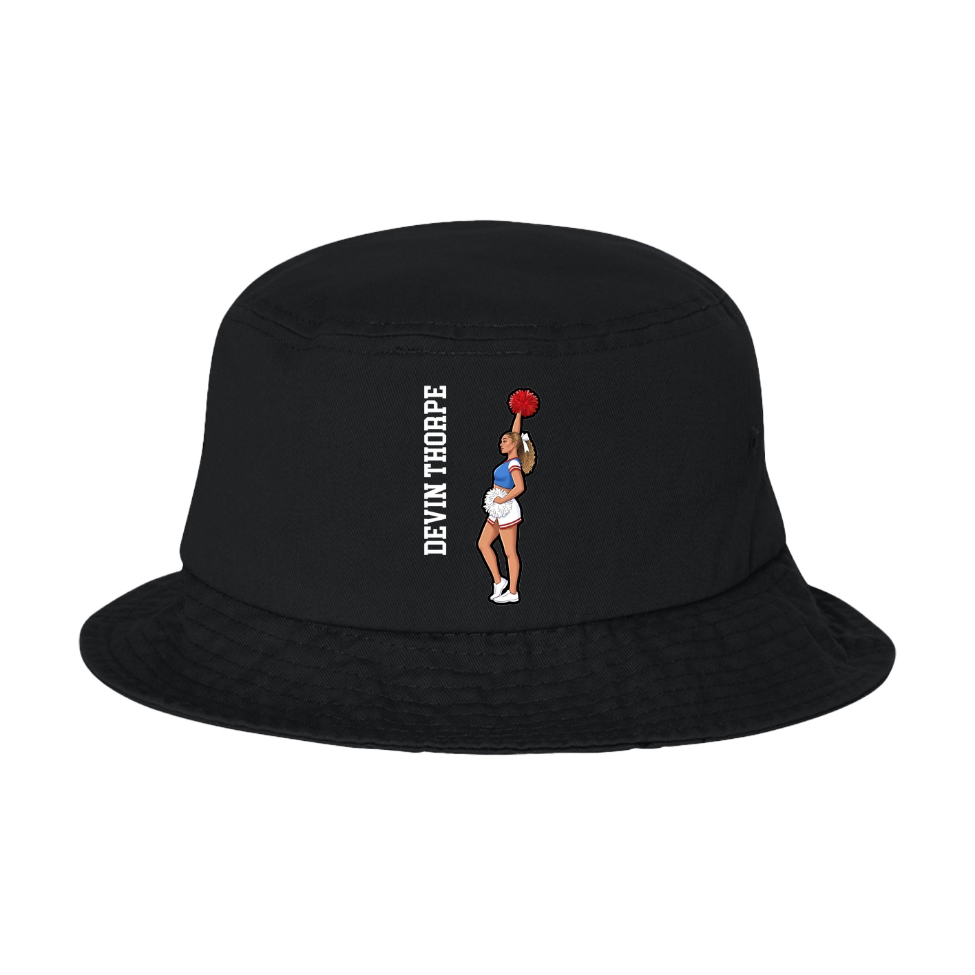 Bucket Cap — Name Vertical in Black