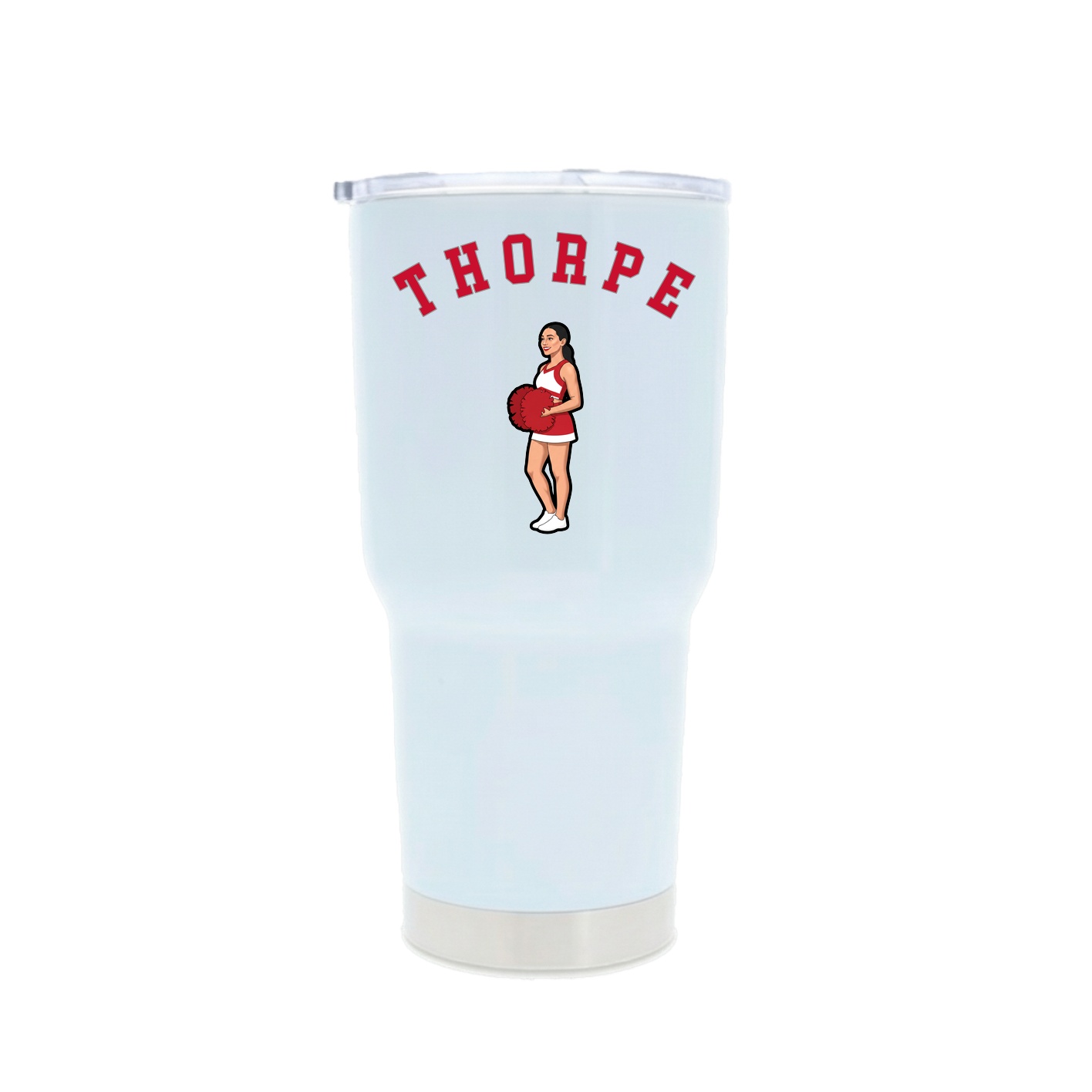 30oz Stainless Steel Tumbler — Shirsey Arch in White