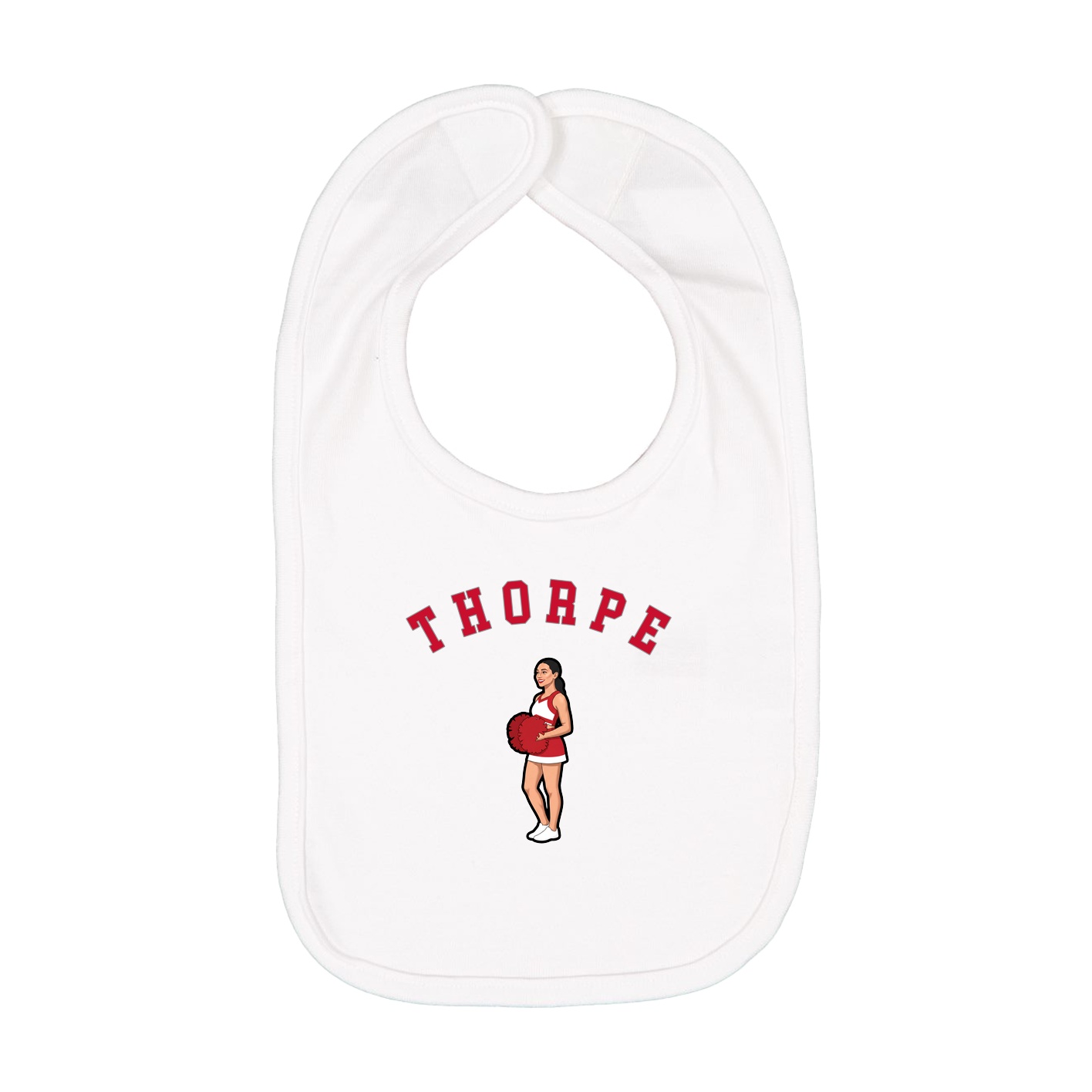 Infant Bib — Shirsey Arch in White