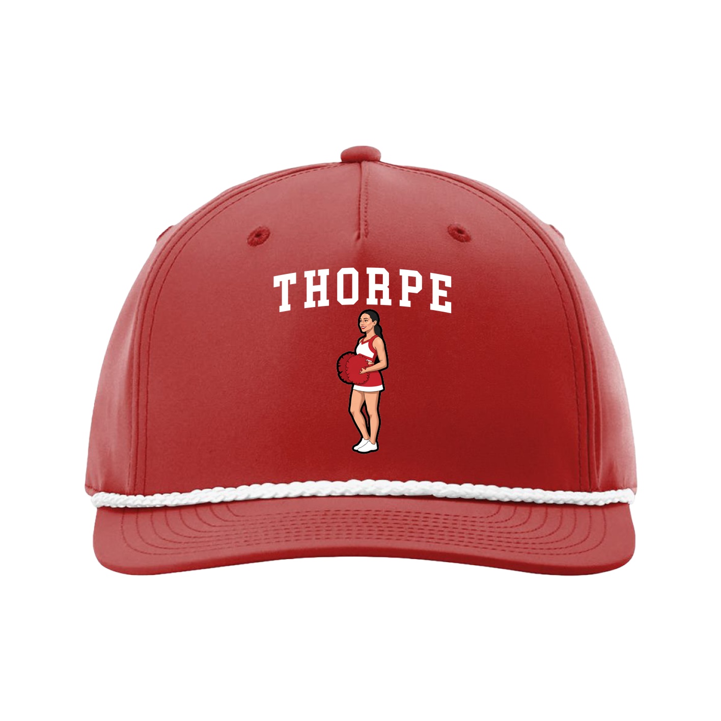 Five-Panel Classic Rope Cap — Shirsey in Red