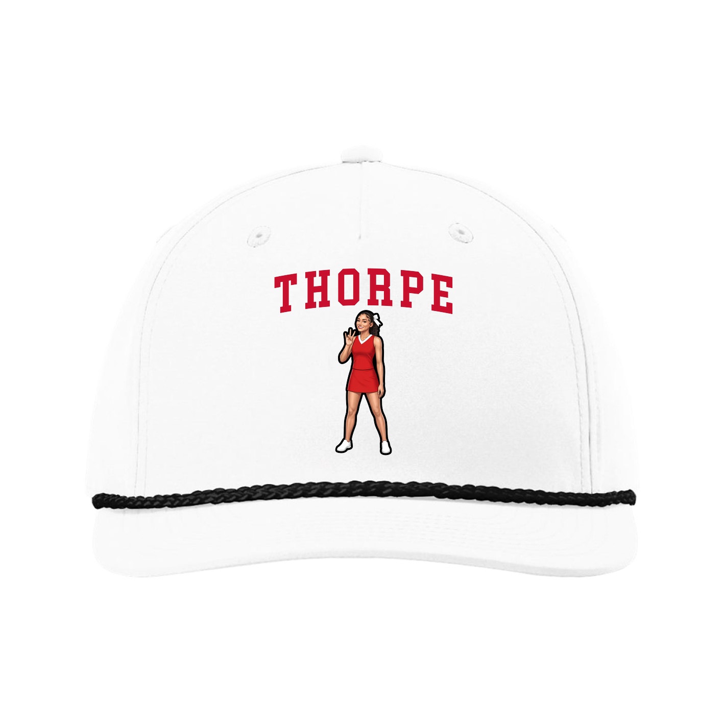 Five-Panel Classic Rope Cap — Shirsey in White
