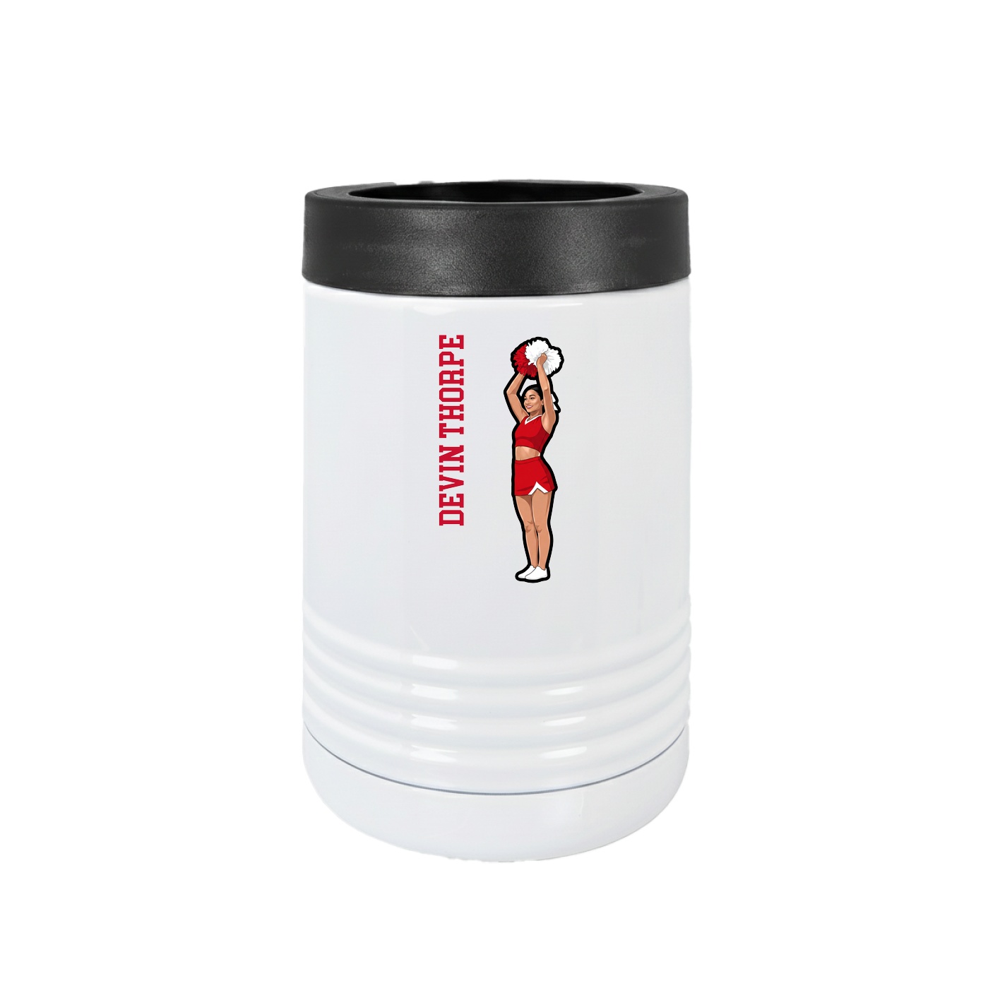 Beverage Holder — Name Vertical in White