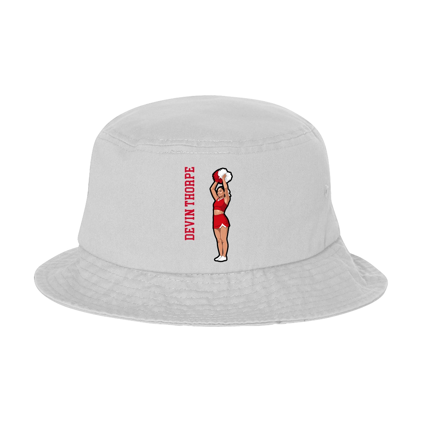 Bucket Cap — Name Vertical in White
